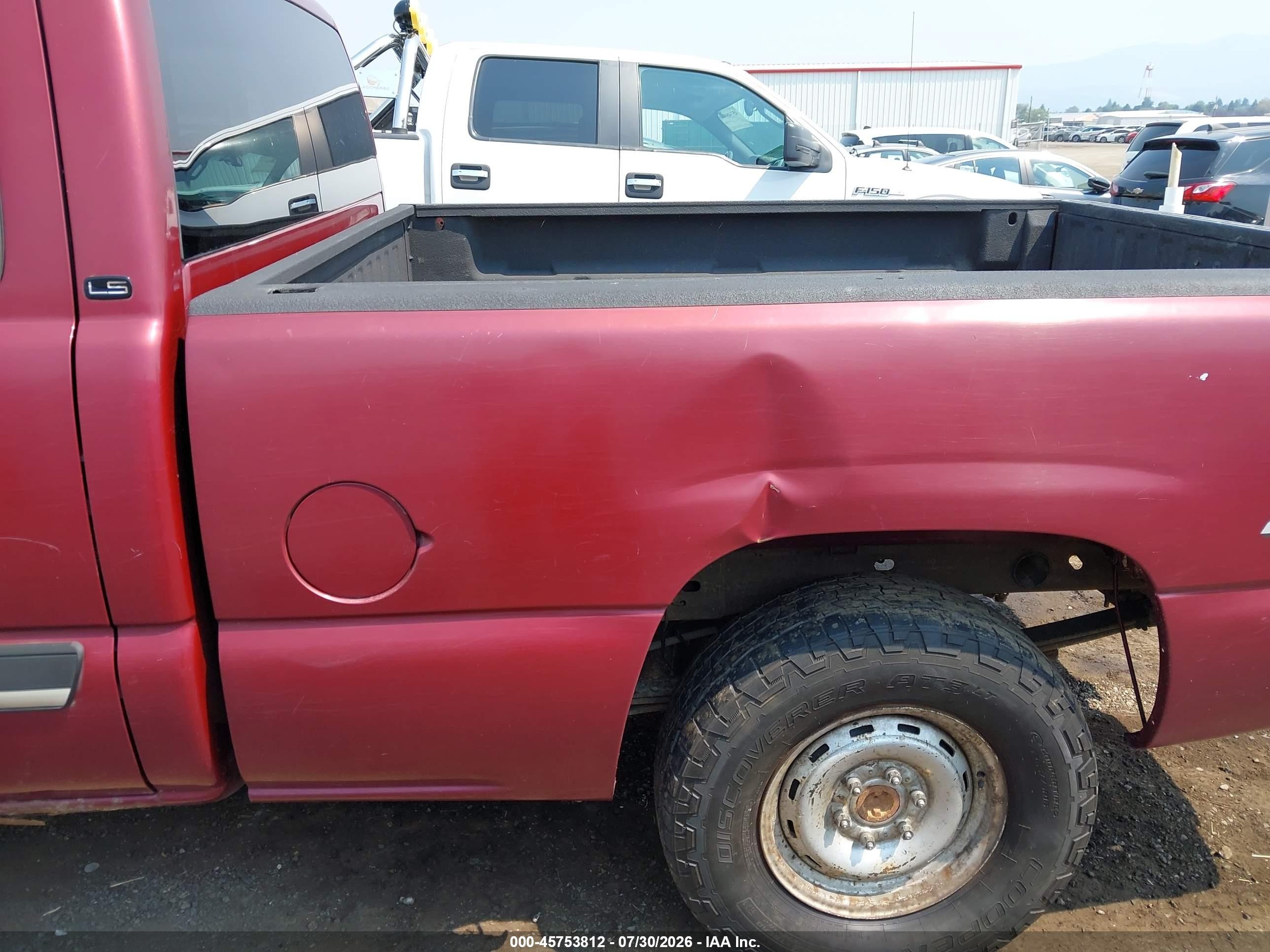 2005 Chevrolet Silverado 1500 Ls Red vin: 1GCEK19B25E106826