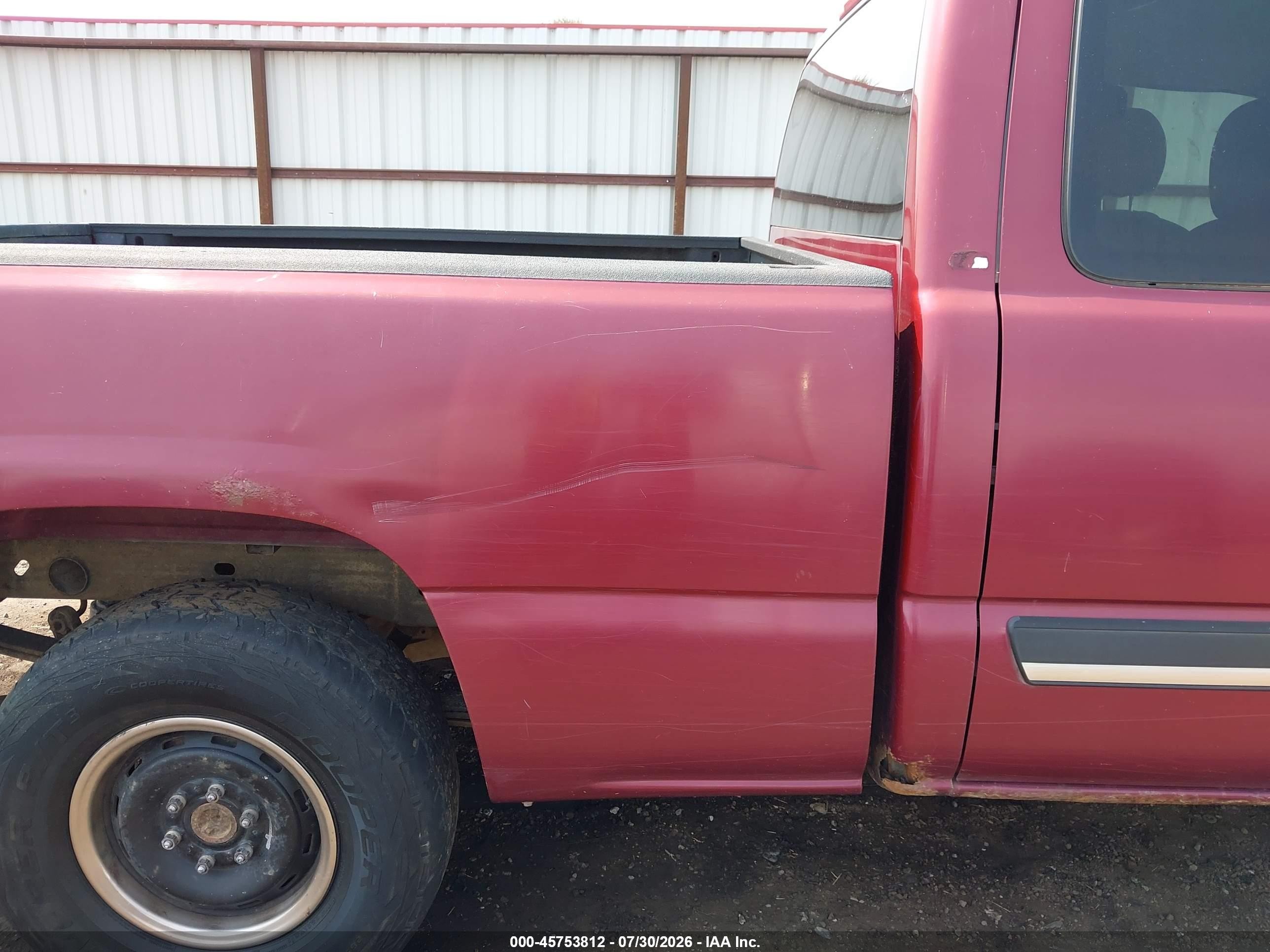 2005 Chevrolet Silverado 1500 Ls Red vin: 1GCEK19B25E106826