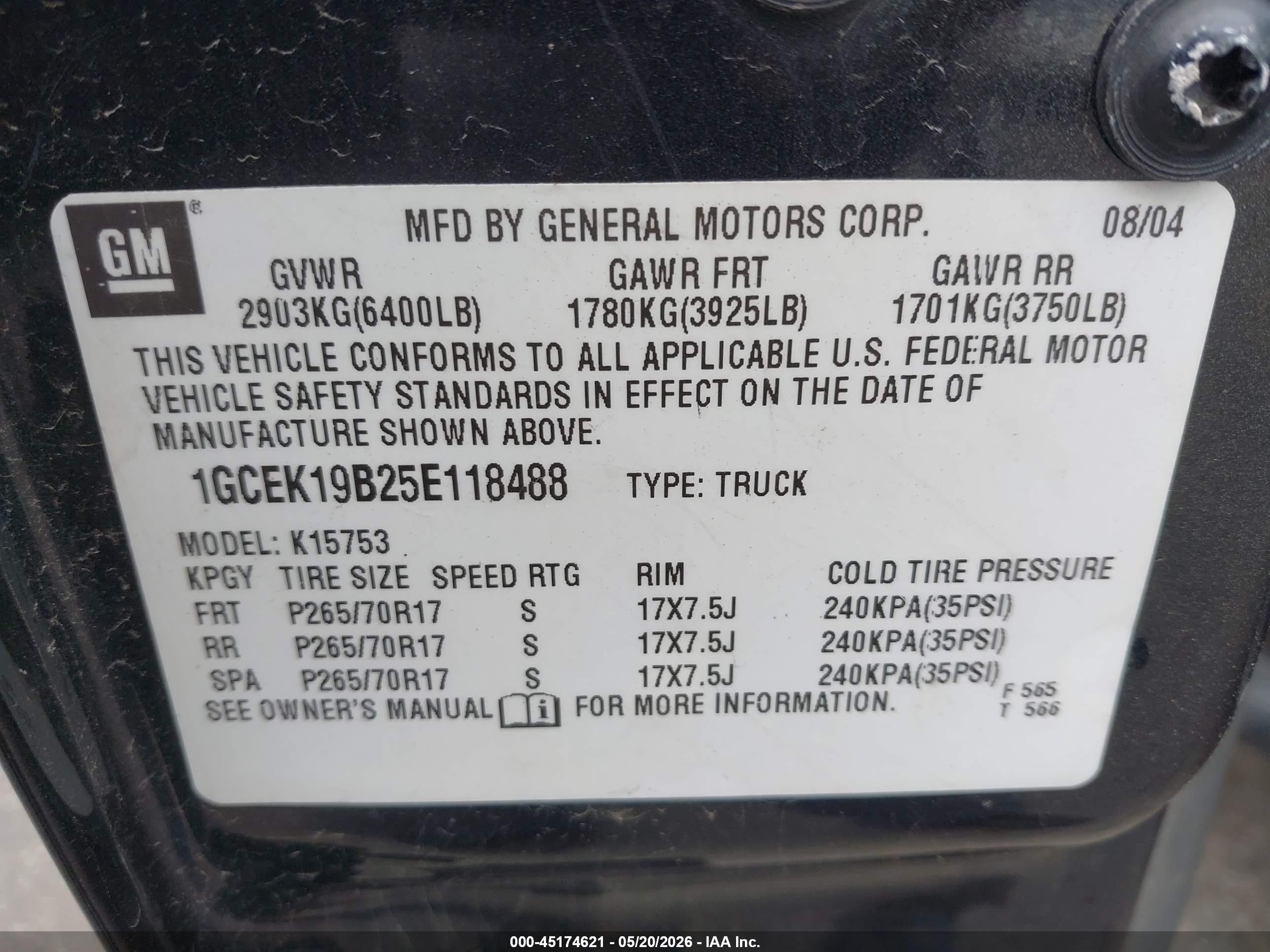 2005 Chevrolet Silverado 1500 Ls Черный vin: 1GCEK19B25E118488