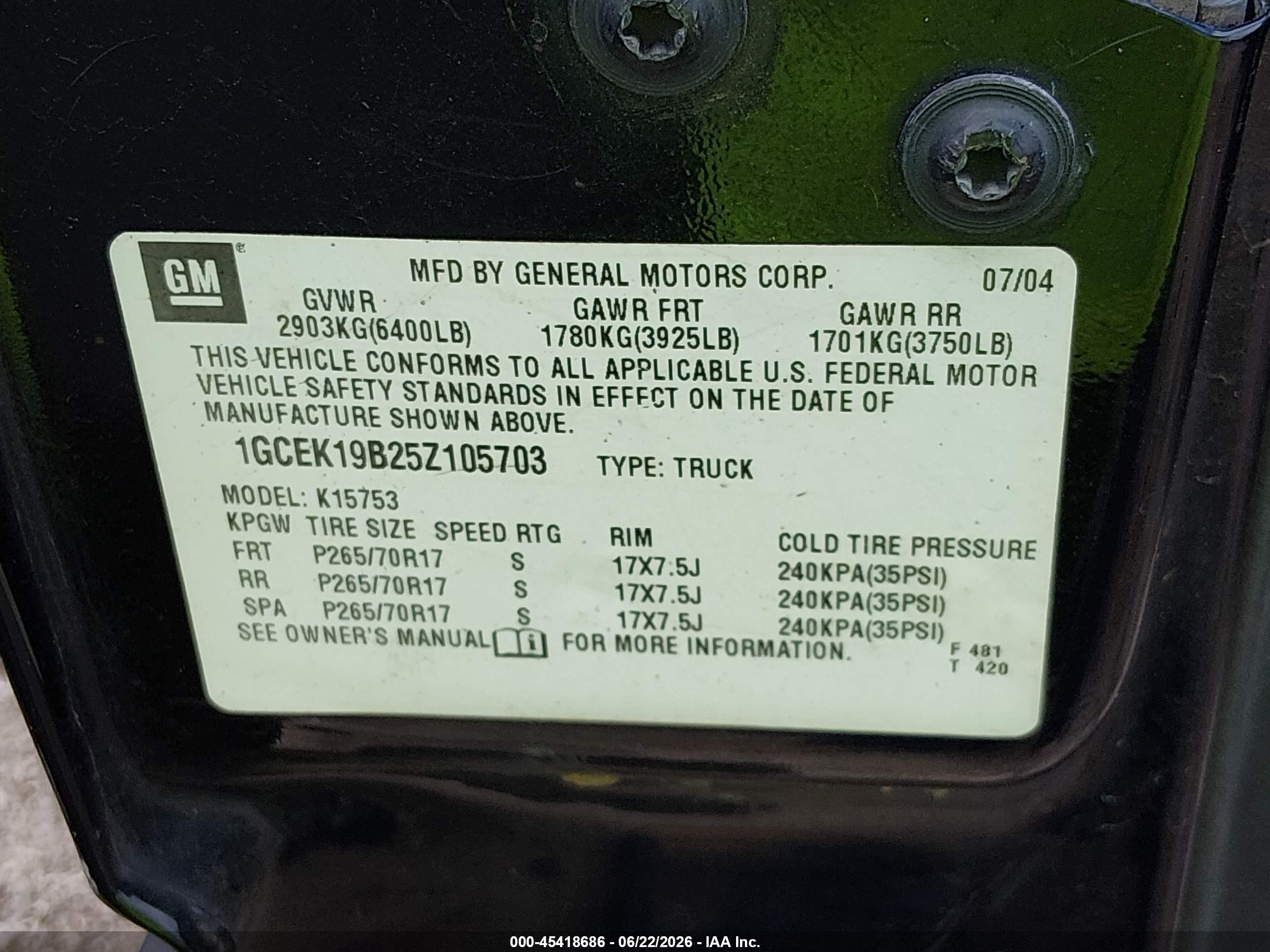 2005 Chevrolet Silverado 1500 Z71 Черный vin: 1GCEK19B25Z105703