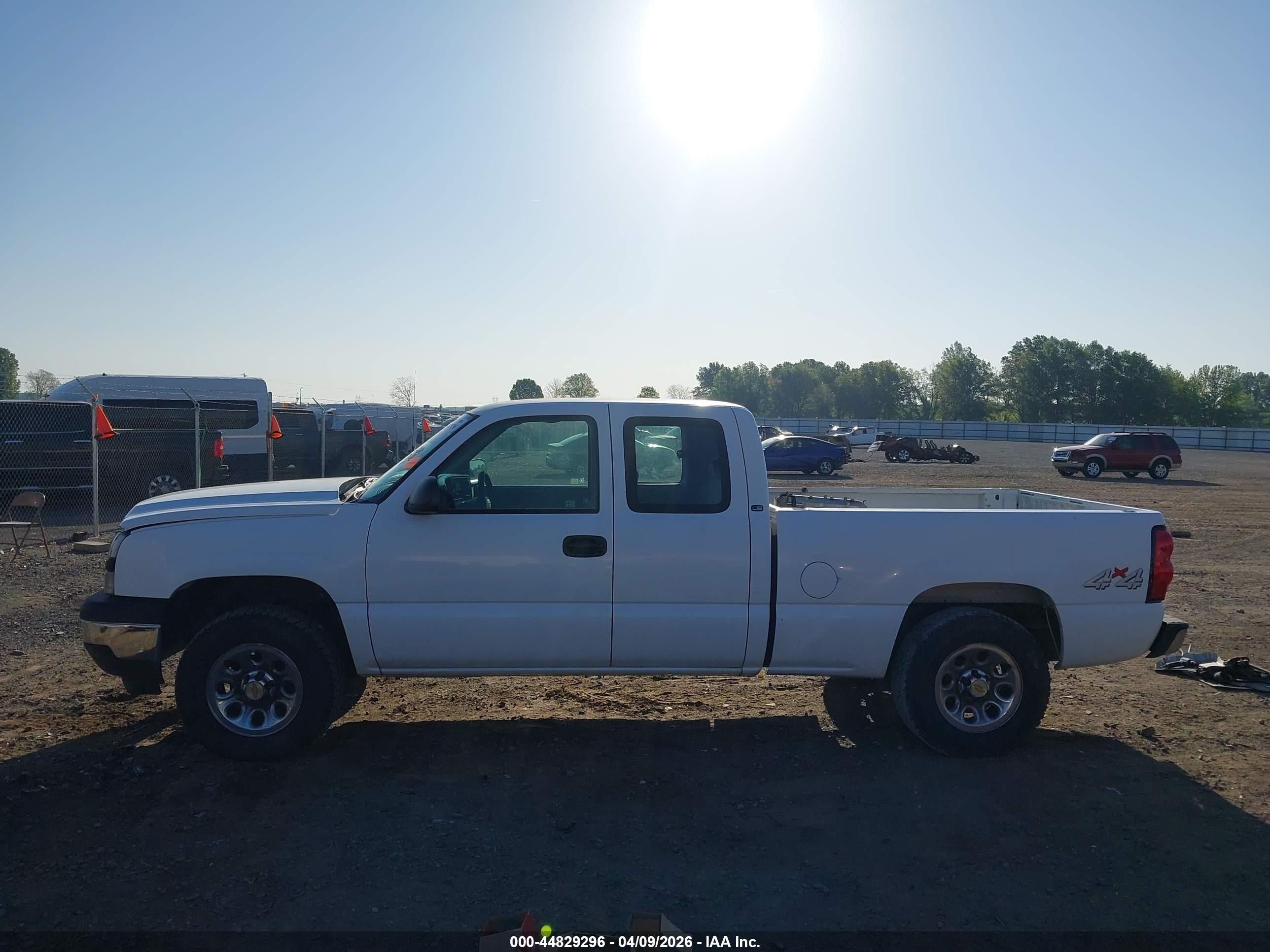 2006 Chevrolet Silverado 1500 Ls White vin: 1GCEK19B26Z150271
