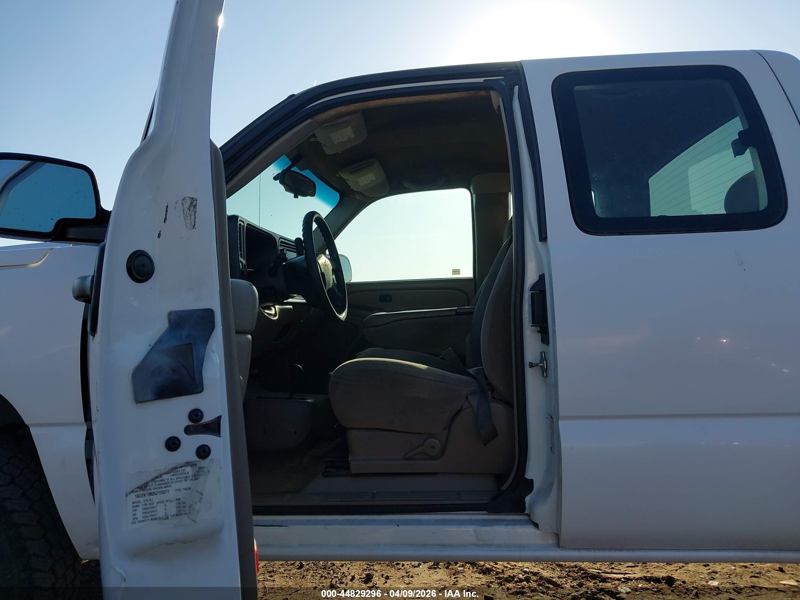 2006 Chevrolet Silverado 1500 Ls White vin: 1GCEK19B26Z150271