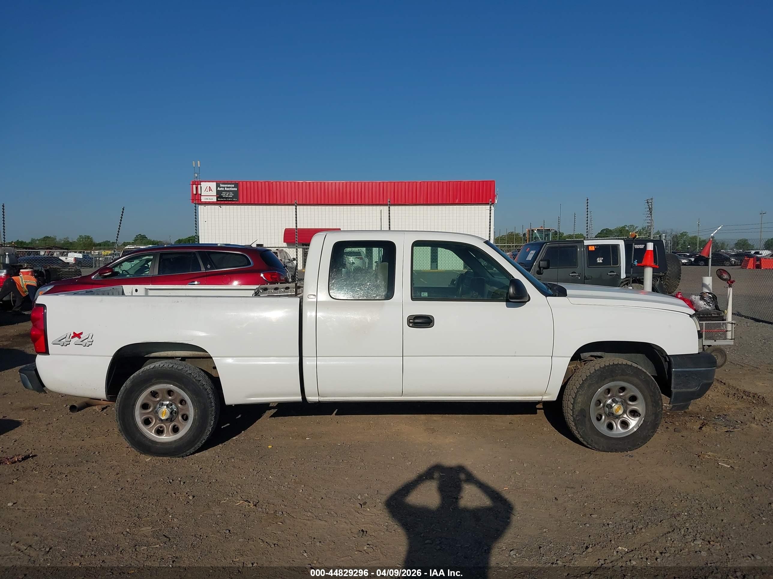 2006 Chevrolet Silverado 1500 Ls White vin: 1GCEK19B26Z150271