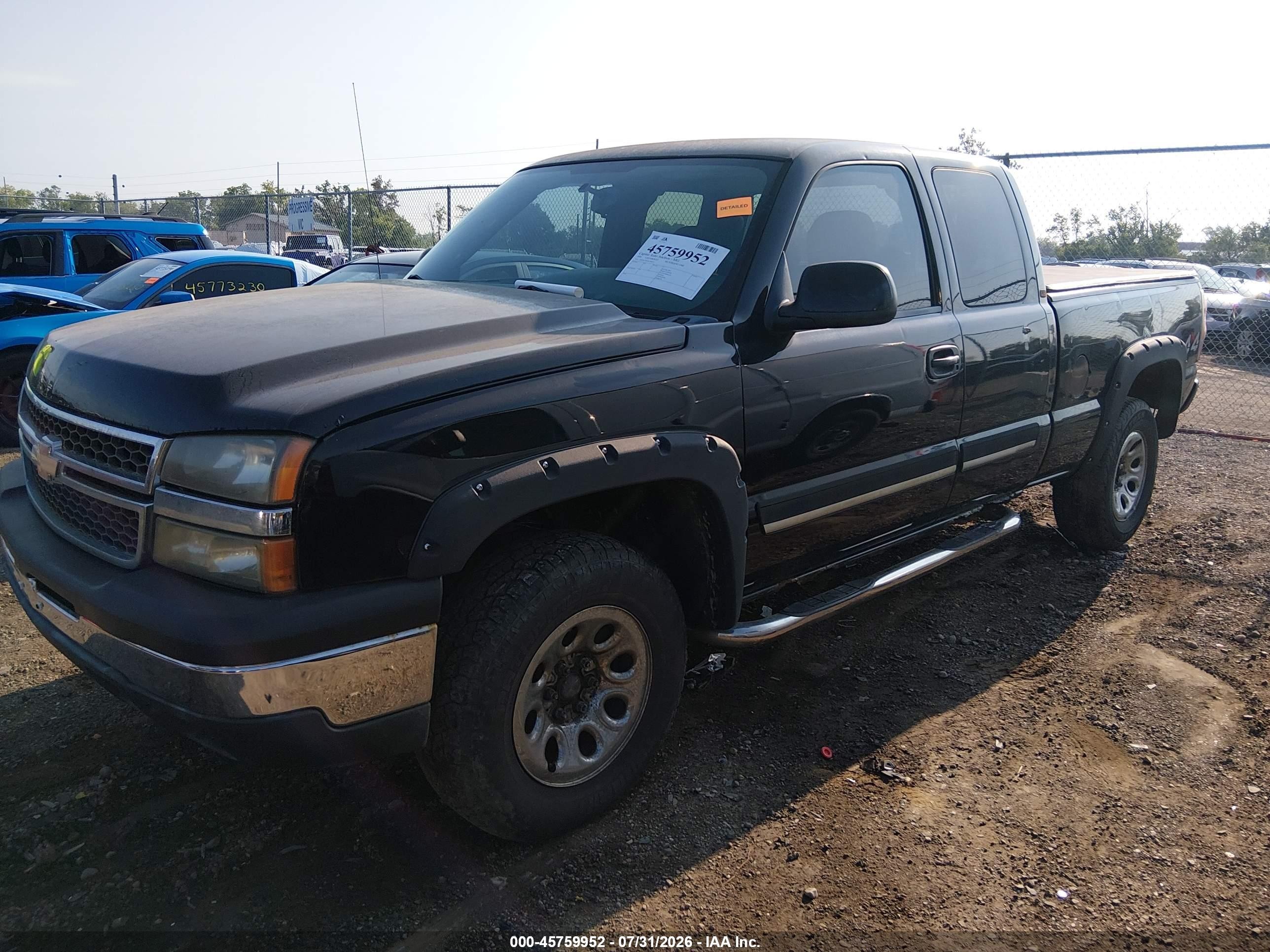 2006 Chevrolet Silverado 1500 Ls Black vin: 1GCEK19B36Z240111