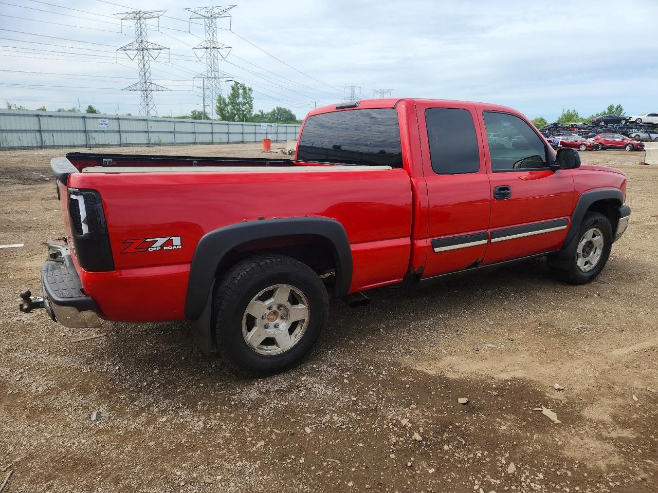2005 Chevrolet Silverado K1500 Red vin: 1GCEK19B55Z107297