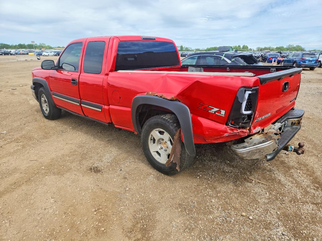 2005 Chevrolet Silverado K1500 Red vin: 1GCEK19B55Z107297
