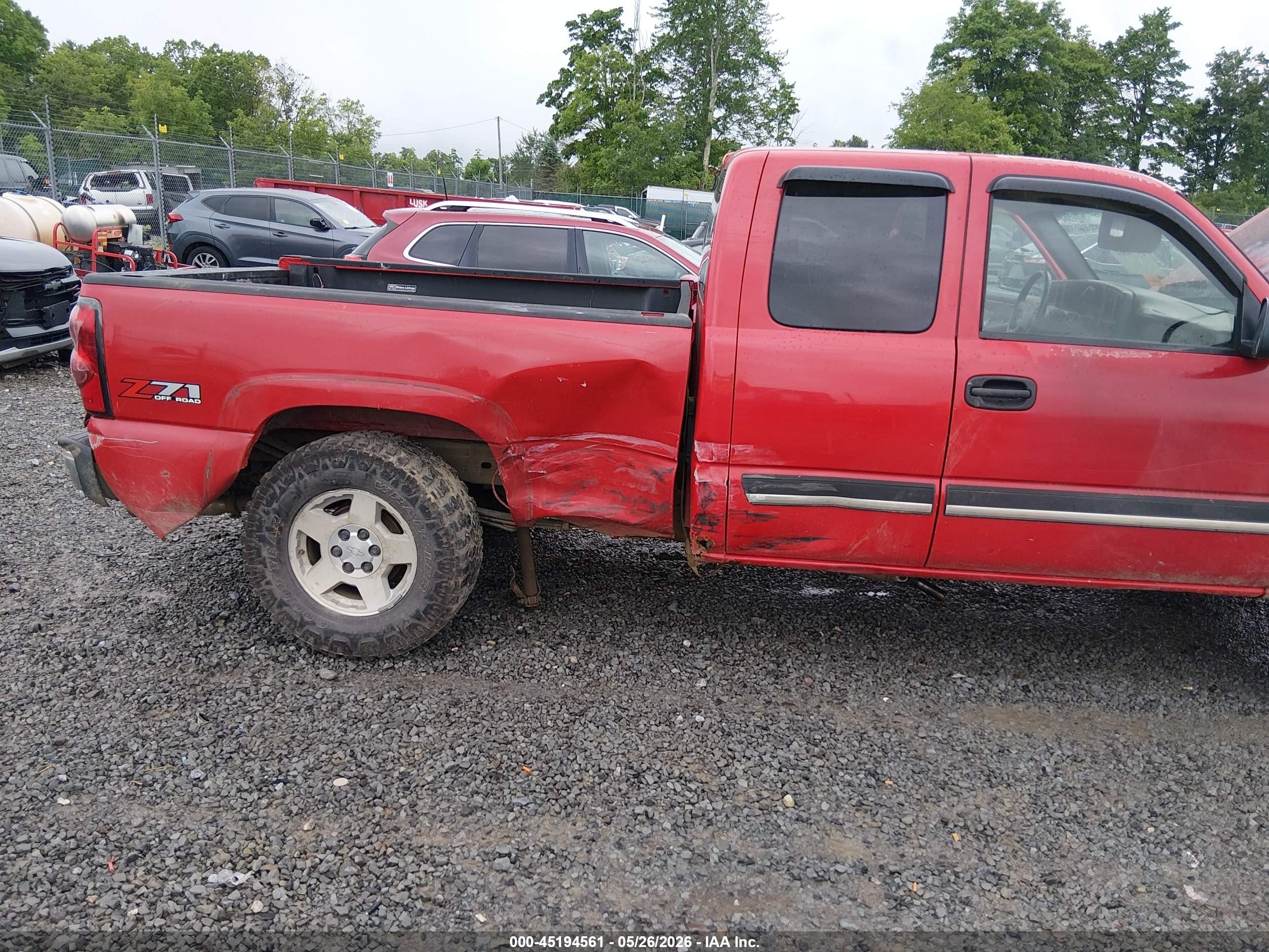 2006 Chevrolet Silverado 1500 Lt1 Red vin: 1GCEK19B96Z261772
