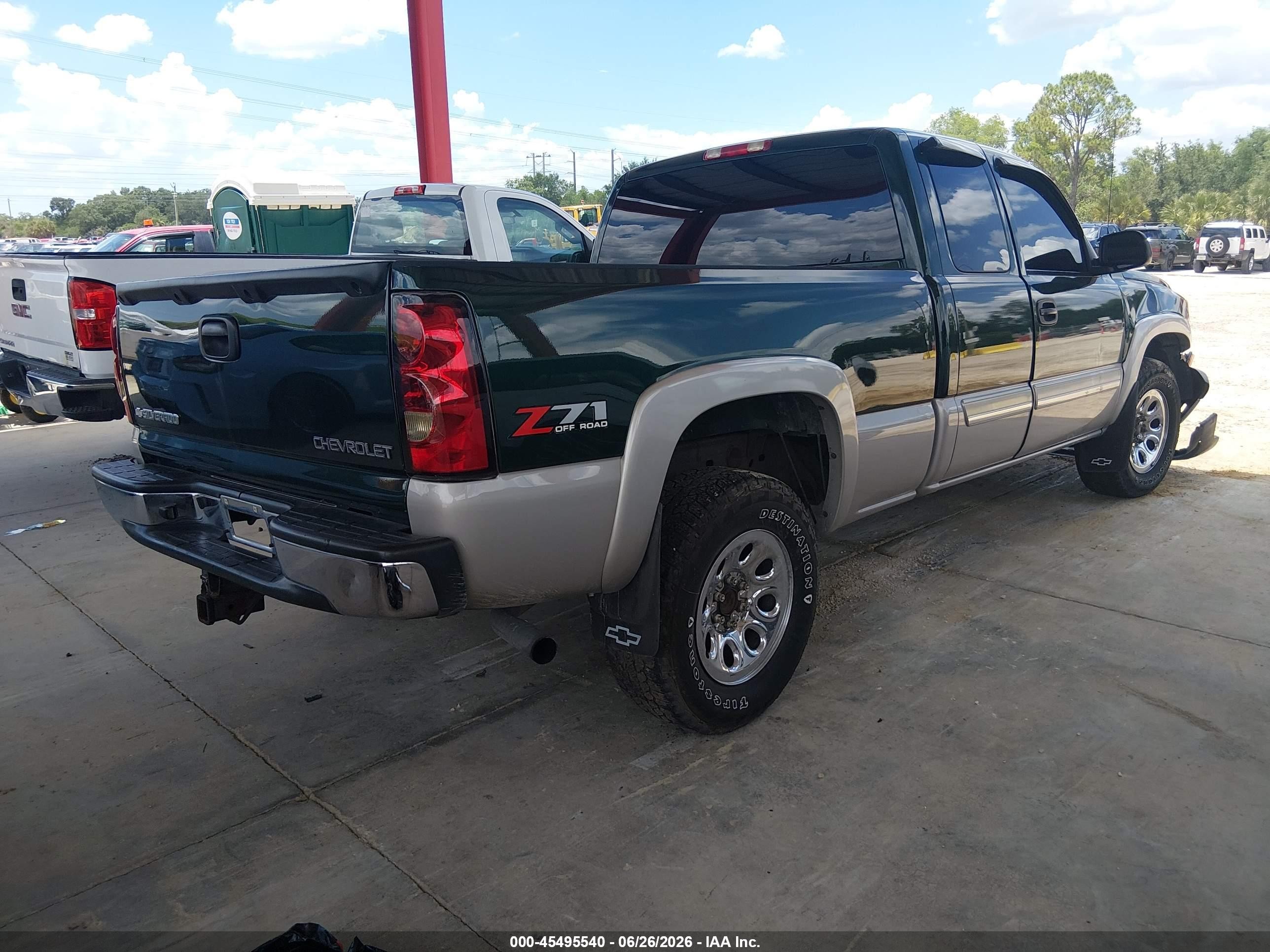 2005 Chevrolet Silverado 1500 Z71 Green vin: 1GCEK19BX5Z204317