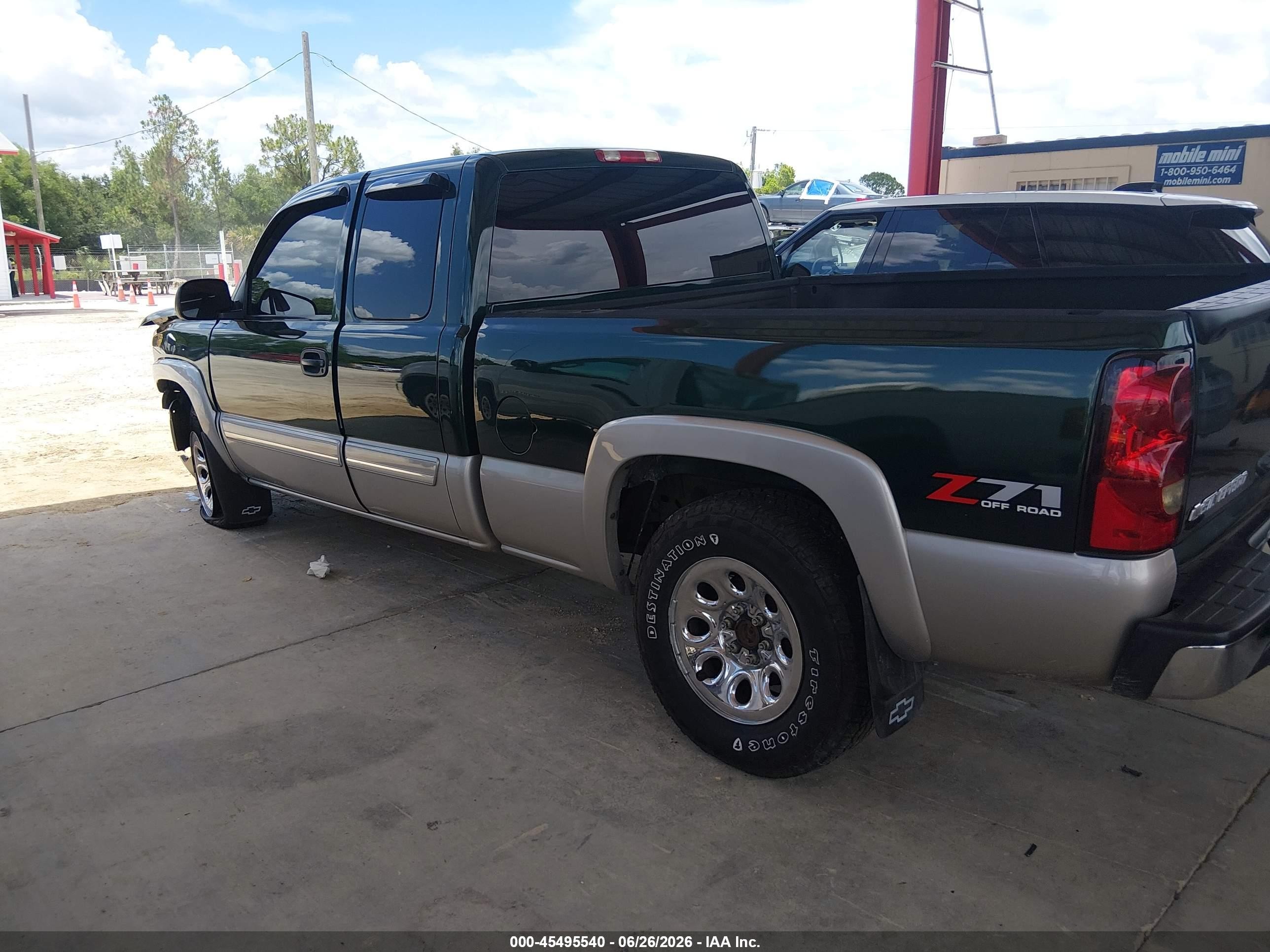 2005 Chevrolet Silverado 1500 Z71 Green vin: 1GCEK19BX5Z204317