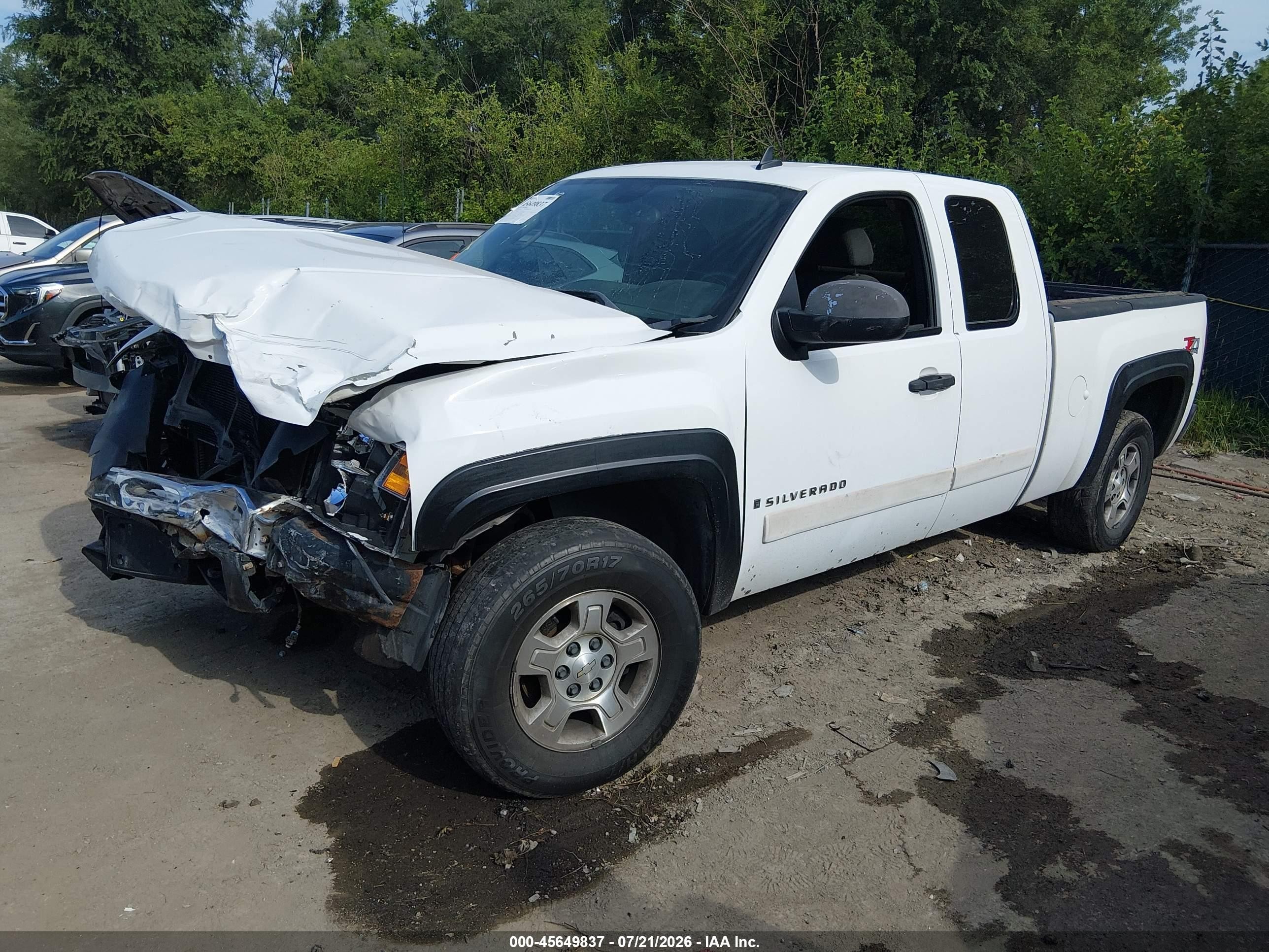 2007 Chevrolet Silverado 1500 Lt1 White vin: 1GCEK19C17Z502671