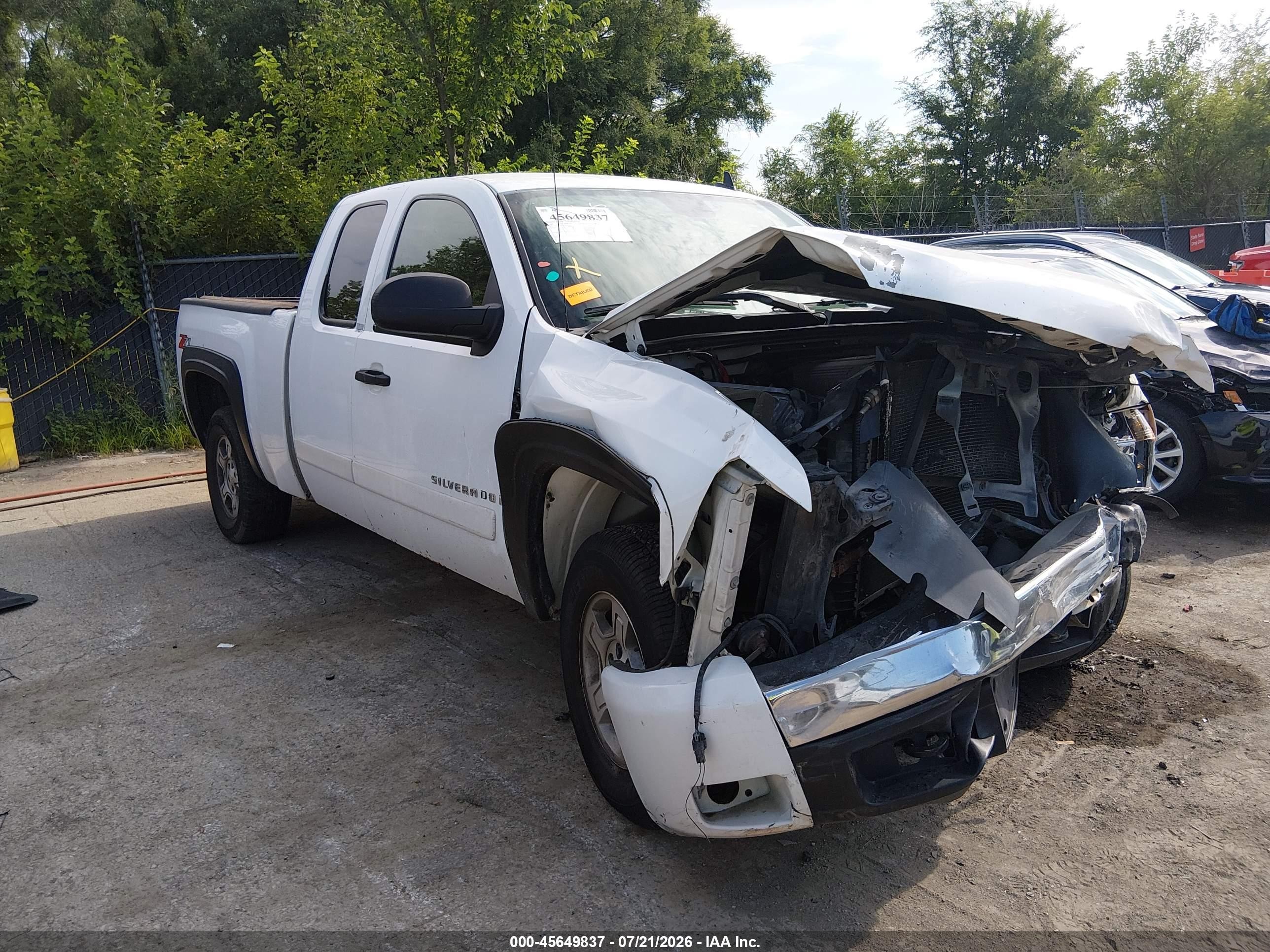 2007 Chevrolet Silverado 1500 Lt1 White vin: 1GCEK19C17Z502671