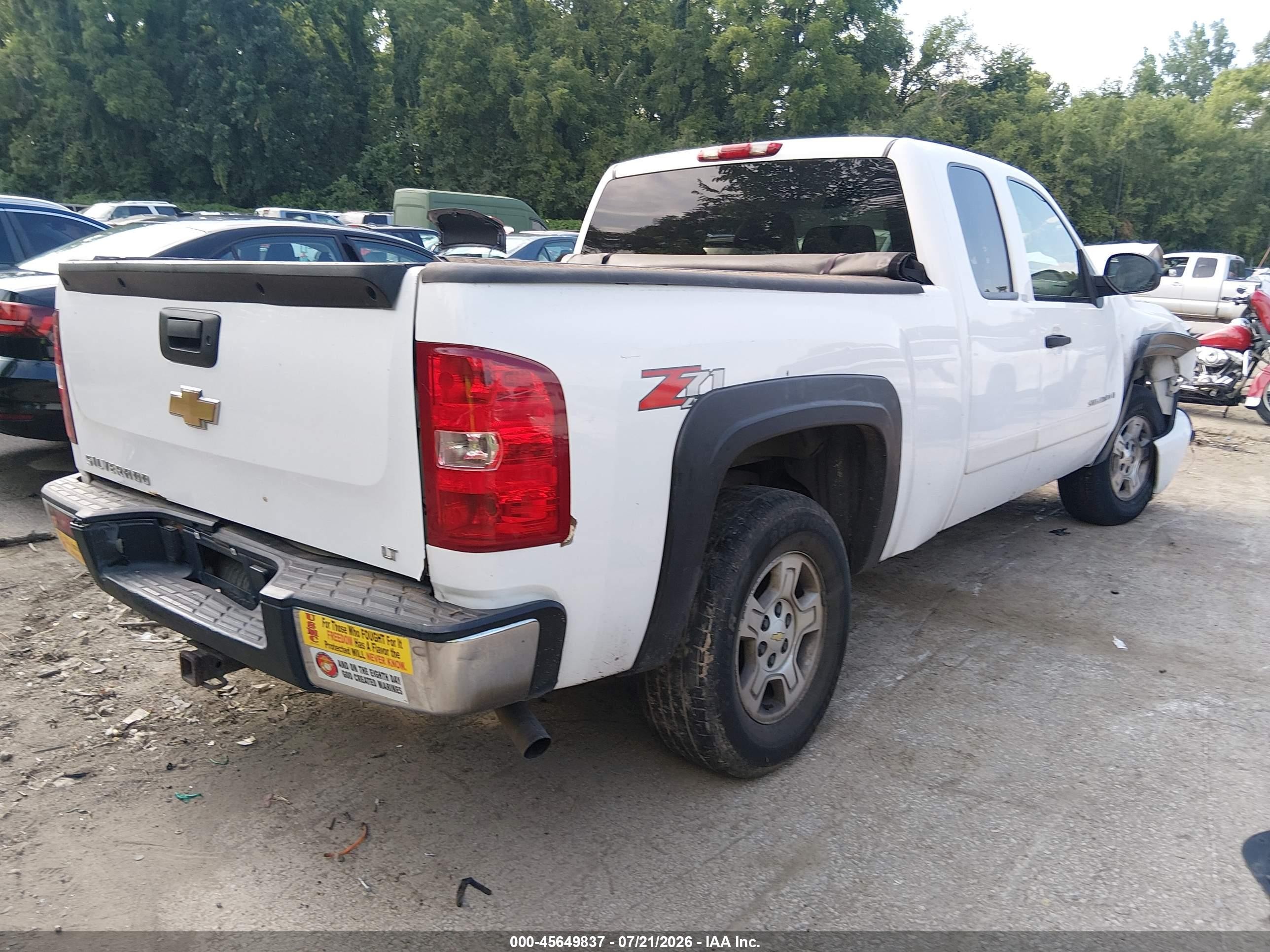 2007 Chevrolet Silverado 1500 Lt1 White vin: 1GCEK19C17Z502671