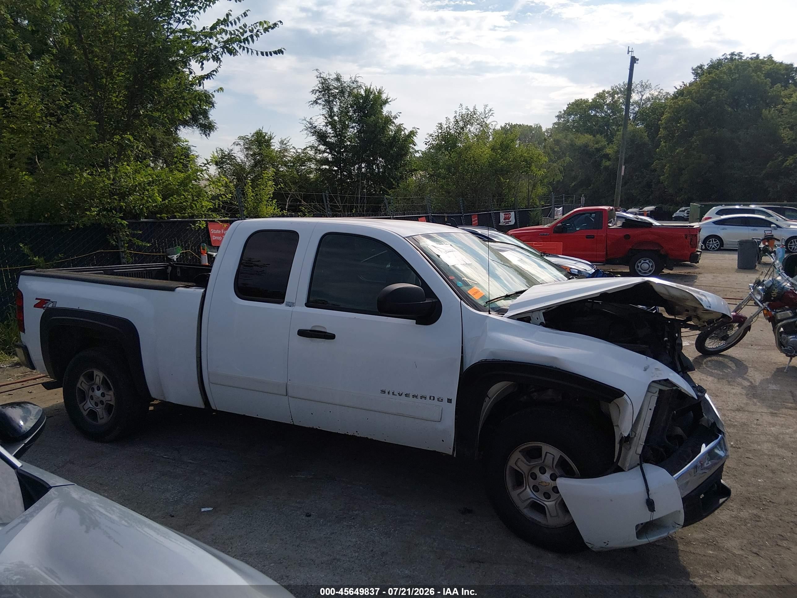 2007 Chevrolet Silverado 1500 Lt1 White vin: 1GCEK19C17Z502671