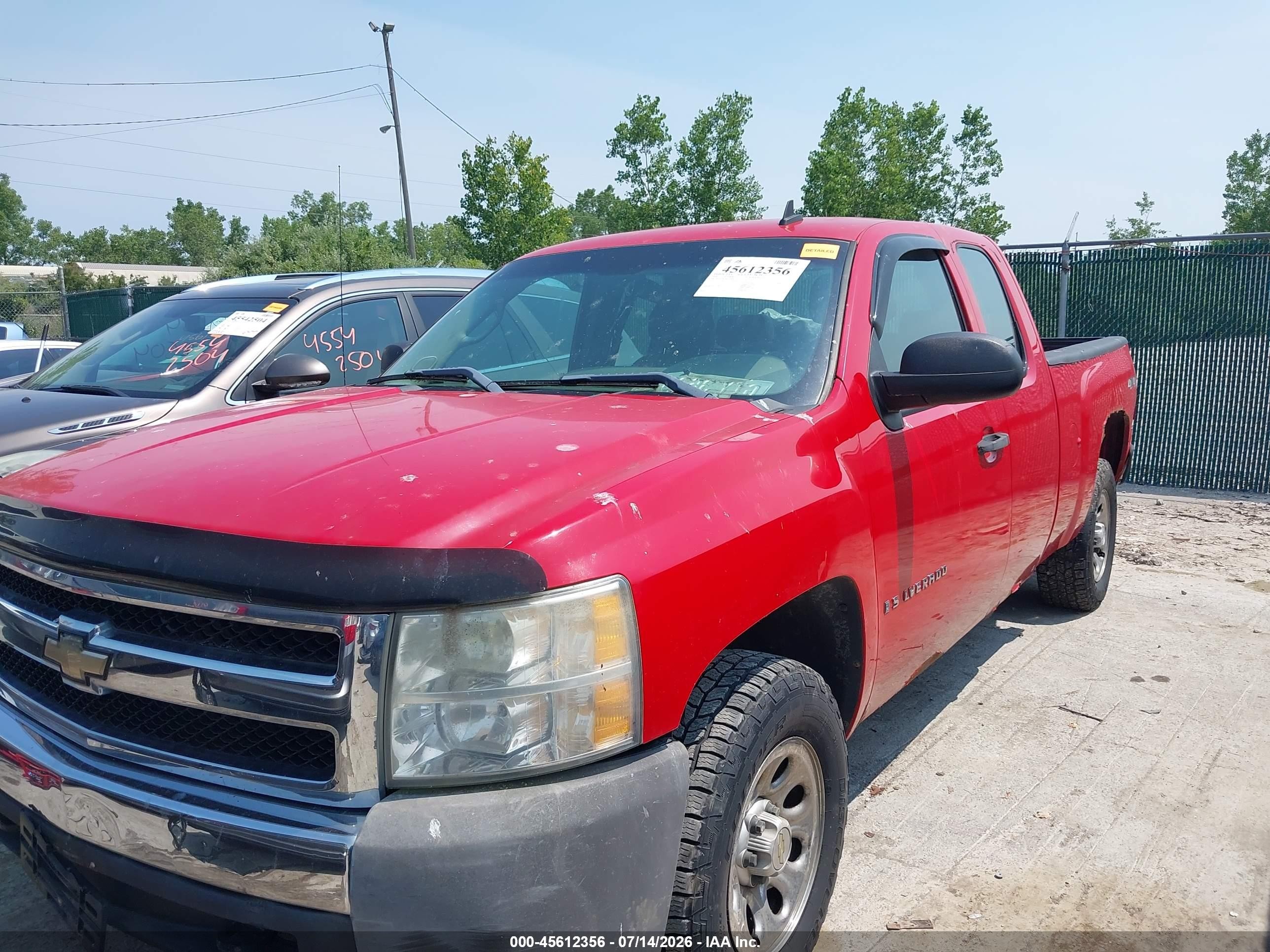 2008 Chevrolet Silverado 1500 Work Truck Red vin: 1GCEK19CX8Z272968