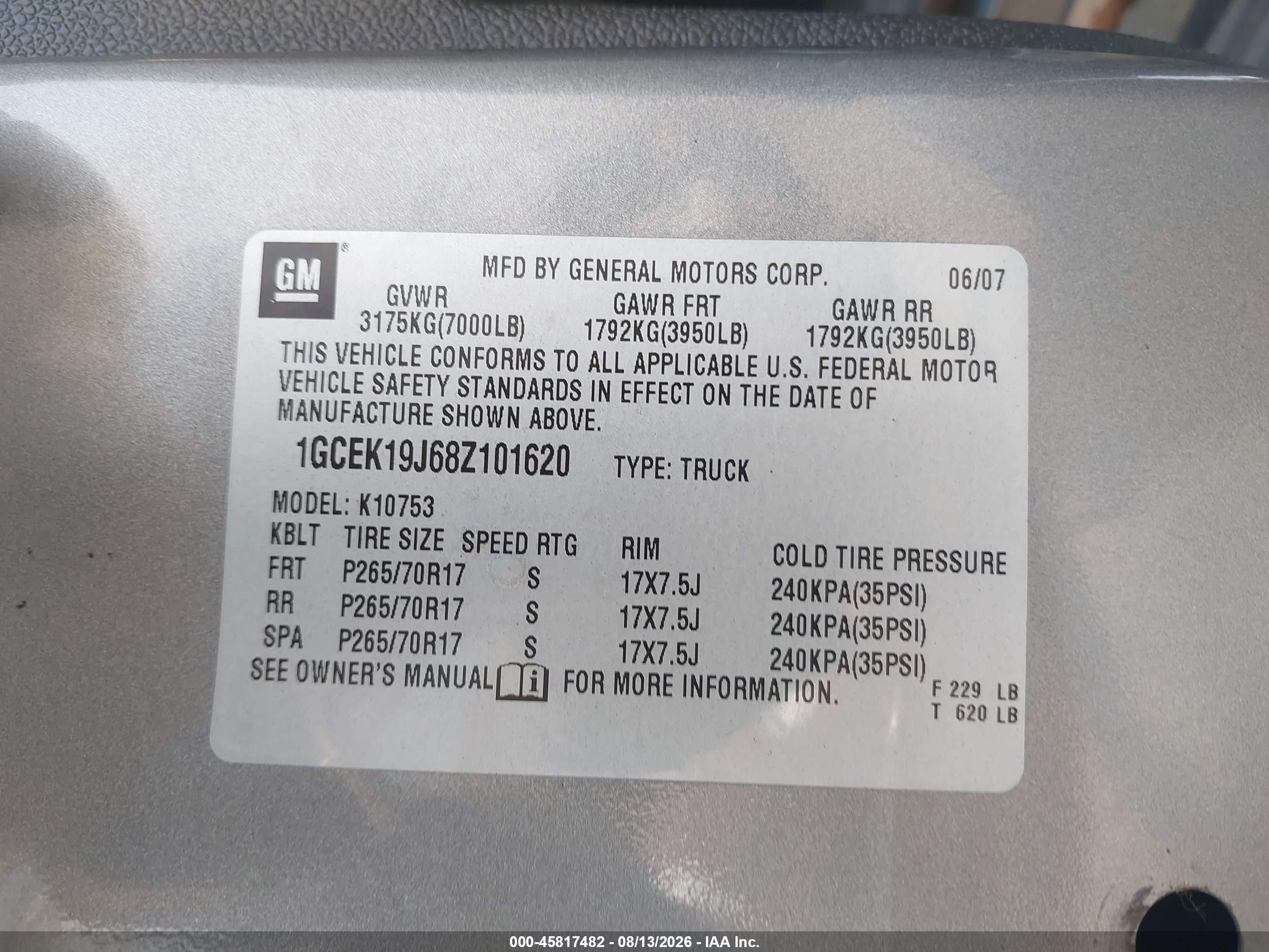 2008 Chevrolet Silverado 1500 Lt1 Серый vin: 1GCEK19J68Z101620