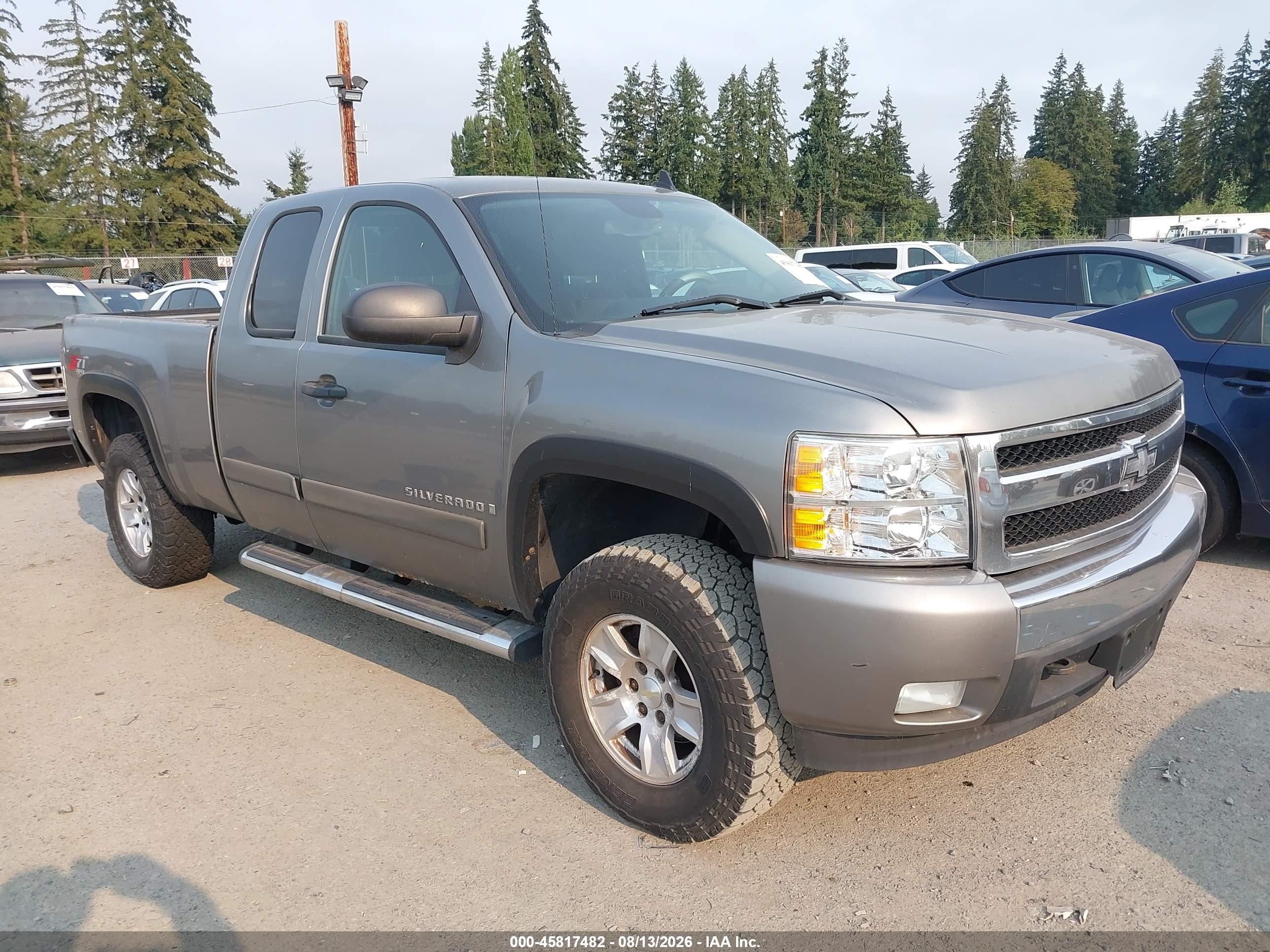 2008 Chevrolet Silverado 1500 Lt1 Gray vin: 1GCEK19J68Z101620
