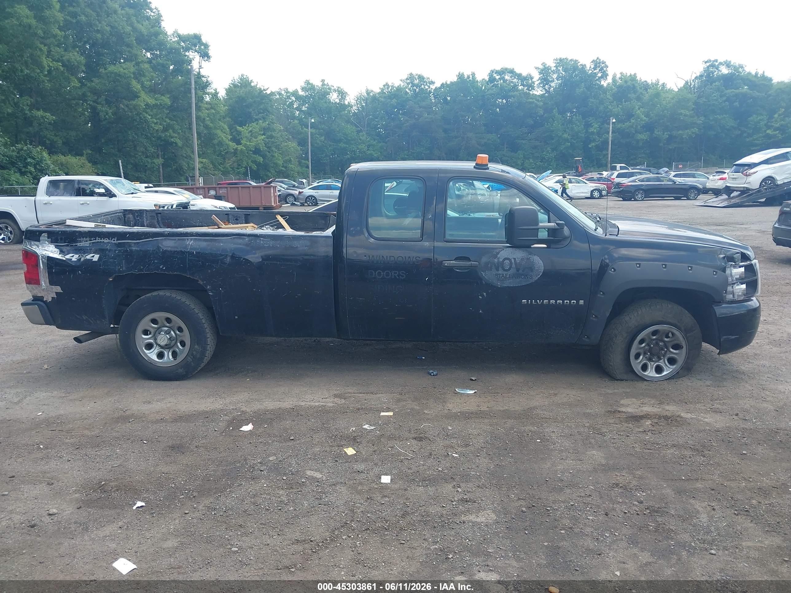 2008 Chevrolet Silverado 1500 Work Truck Black vin: 1GCEK19J98E160362