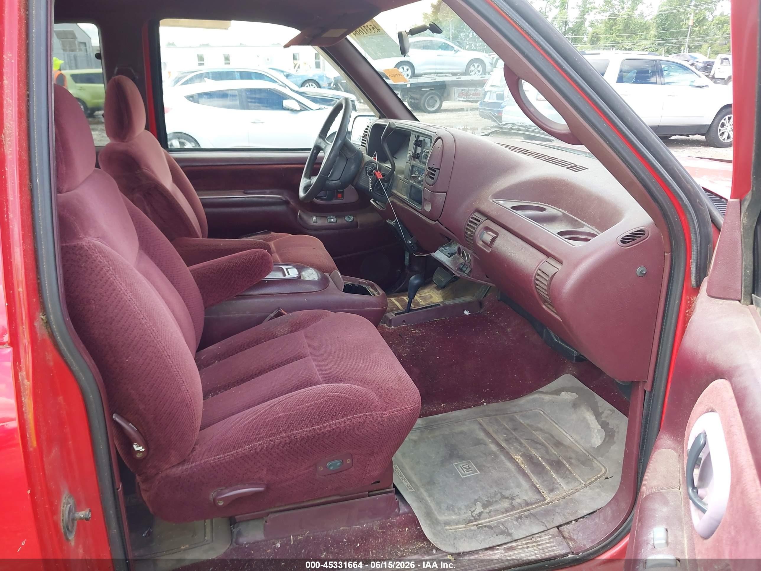 1995 Chevrolet Gmt-400 K1500 Red vin: 1GCEK19K0SE189555