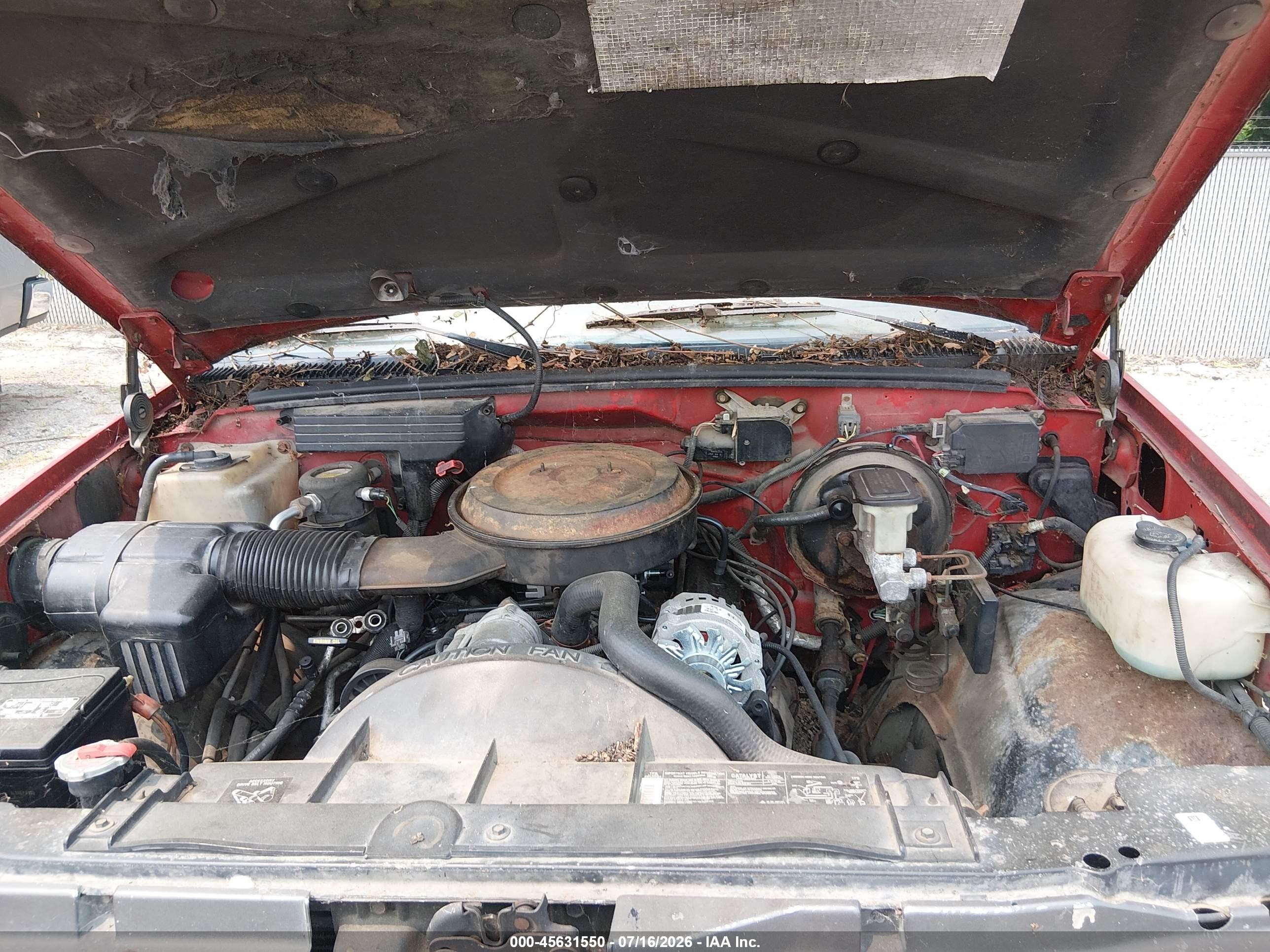 1994 Chevrolet Gmt-400 K1500 Red vin: 1GCEK19K5RE121410