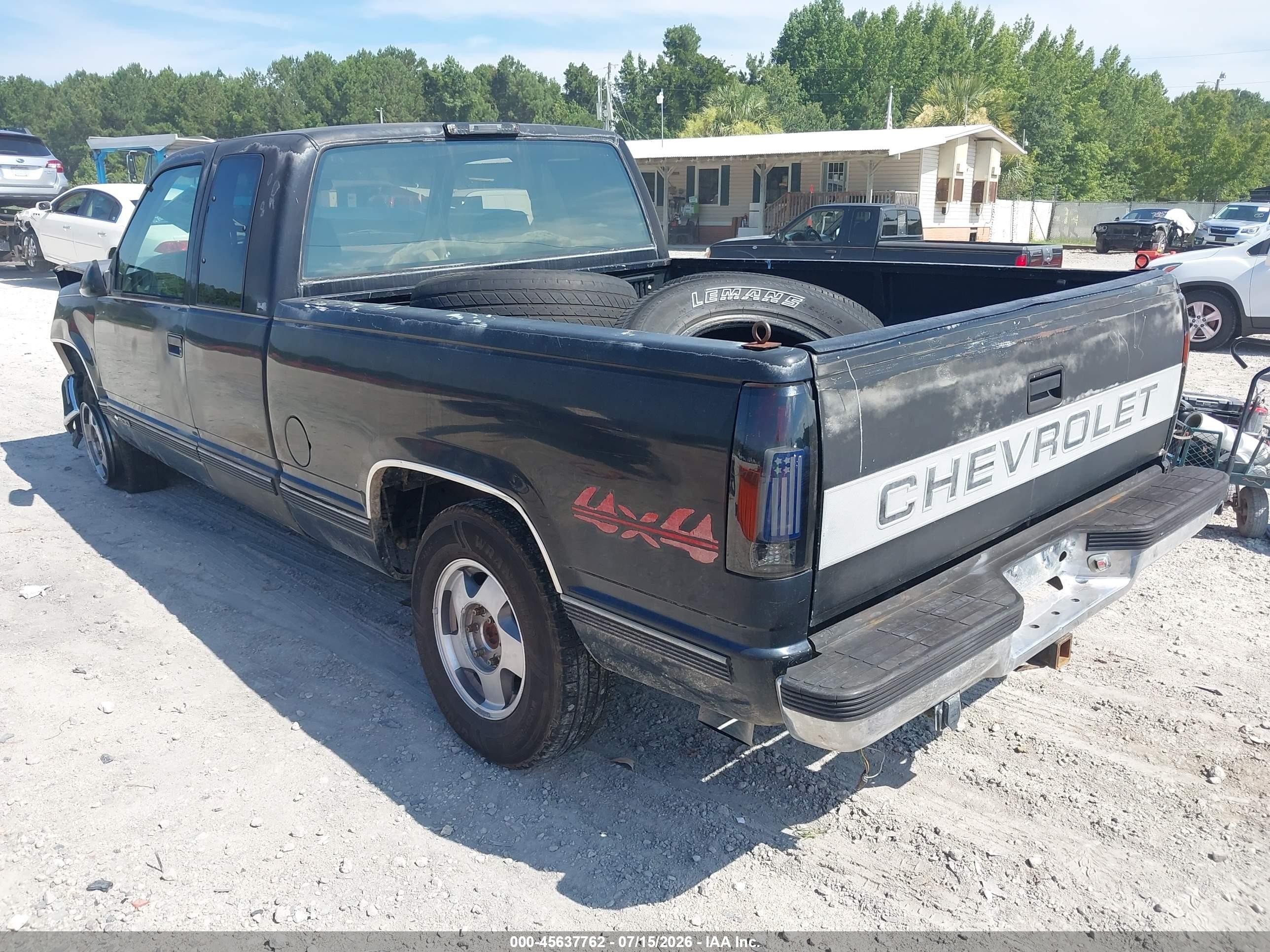 1995 Chevrolet Gmt-400 K1500 Black vin: 1GCEK19K5SE210755