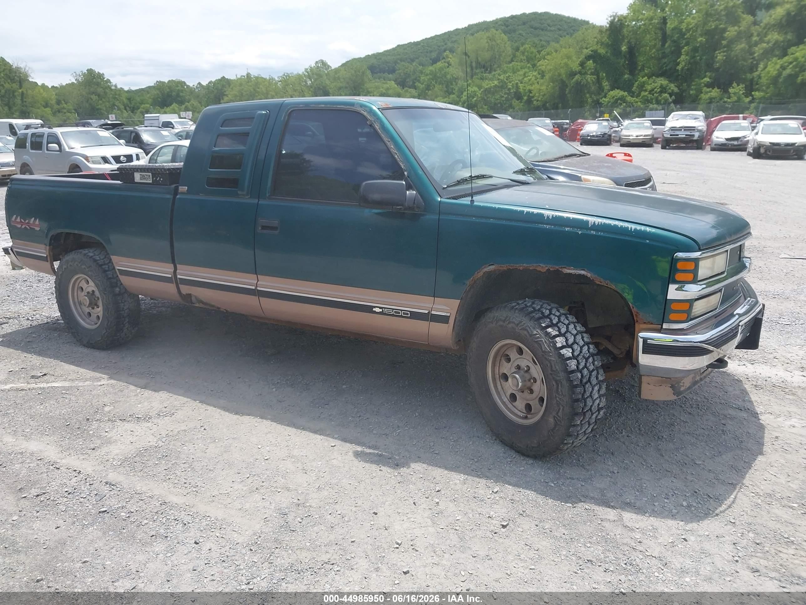 1995 Chevrolet Gmt-400 K1500 Green vin: 1GCEK19K6SE124404
