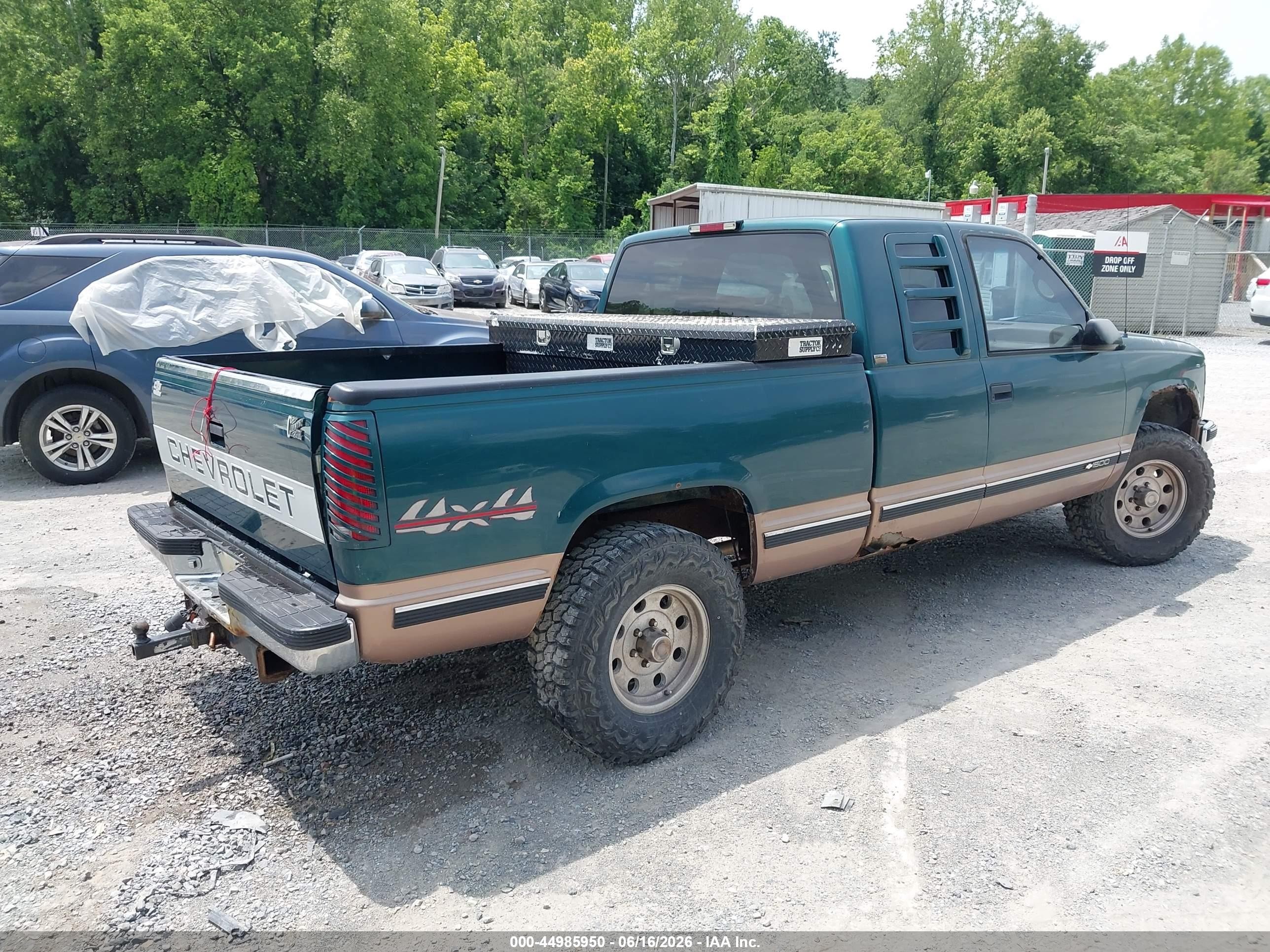 1995 Chevrolet Gmt-400 K1500 Green vin: 1GCEK19K6SE124404