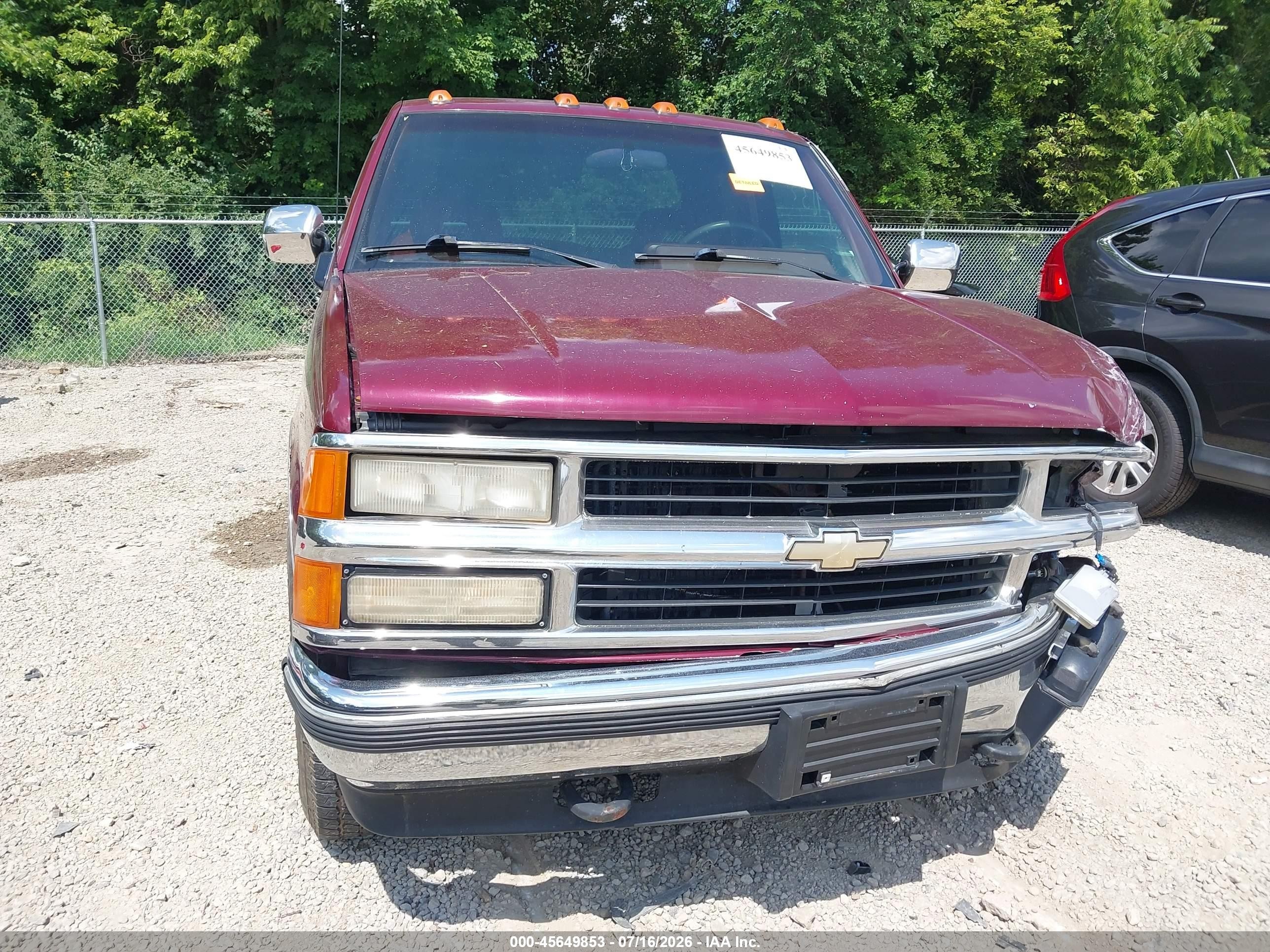 1994 Chevrolet Gmt-400 K1500 Maroon vin: 1GCEK19K9RE278969