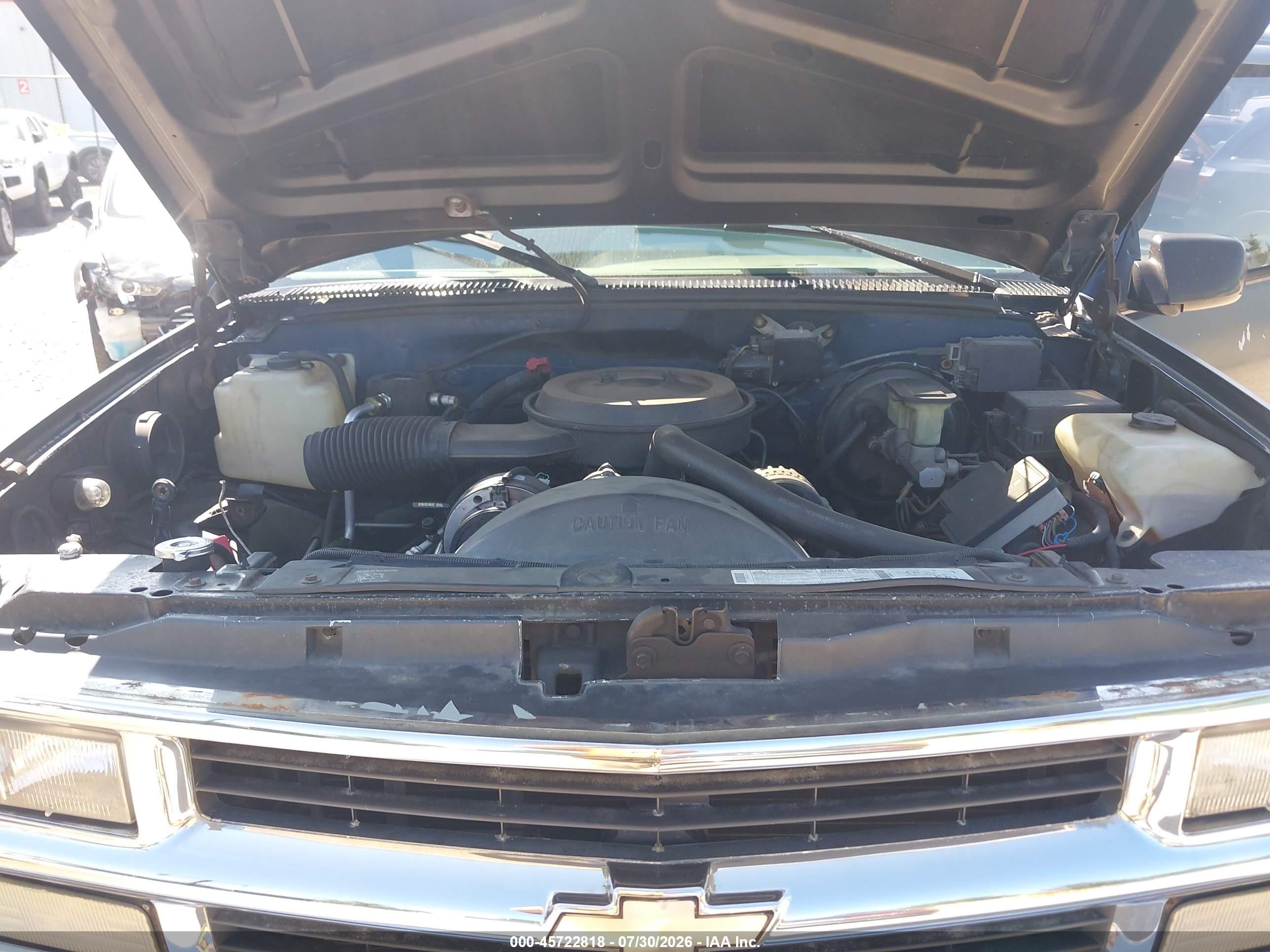 1995 Chevrolet Gmt-400 K1500 Blue vin: 1GCEK19K9SE231091