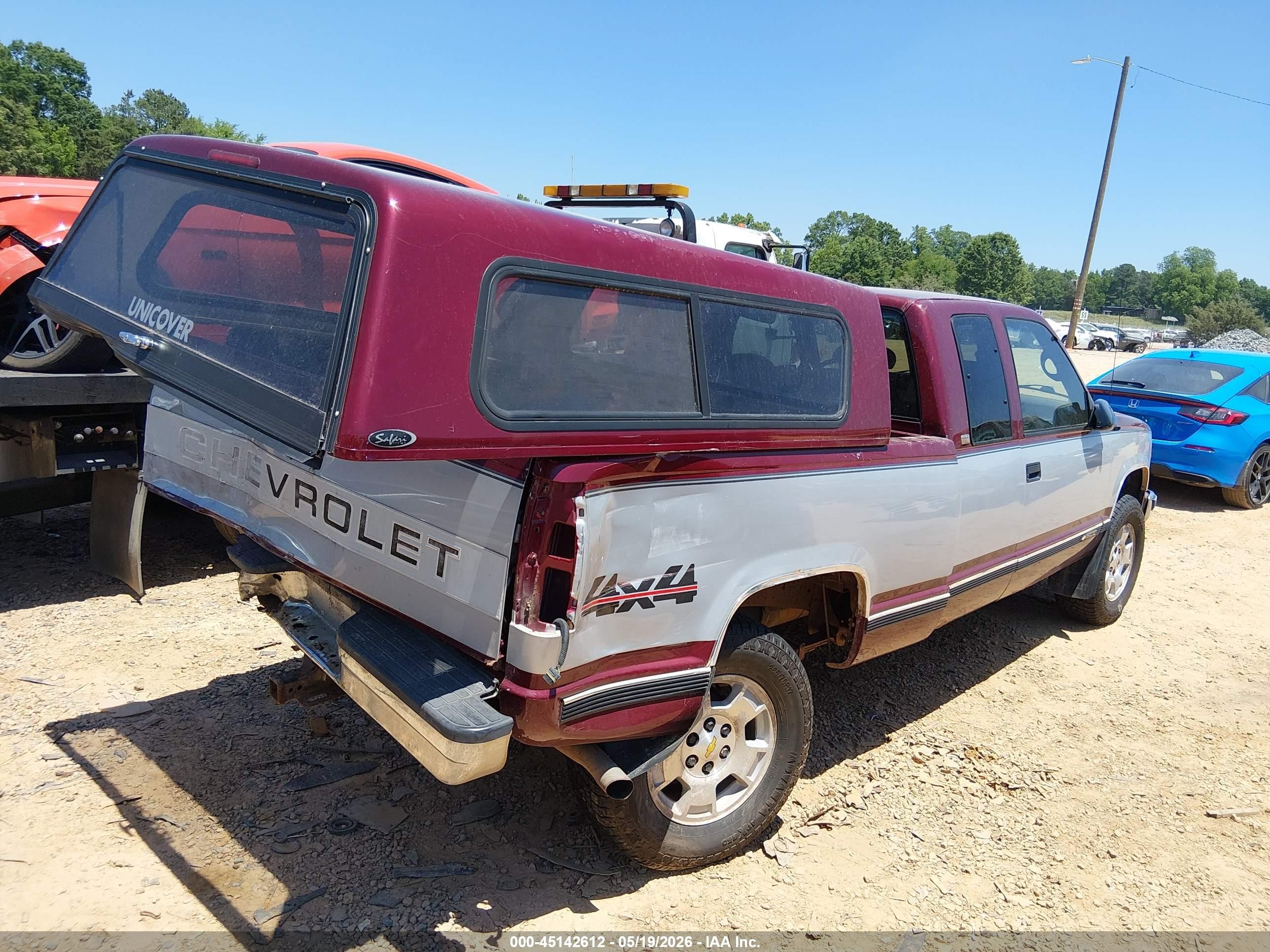 1996 Chevrolet Gmt-400 K1500 Burgundy vin: 1GCEK19M5TE187660