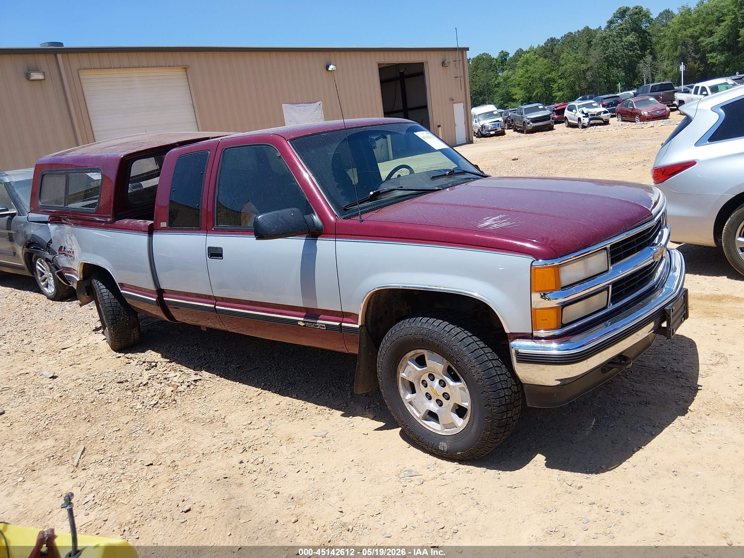 1996 Chevrolet Gmt-400 K1500 Burgundy vin: 1GCEK19M5TE187660