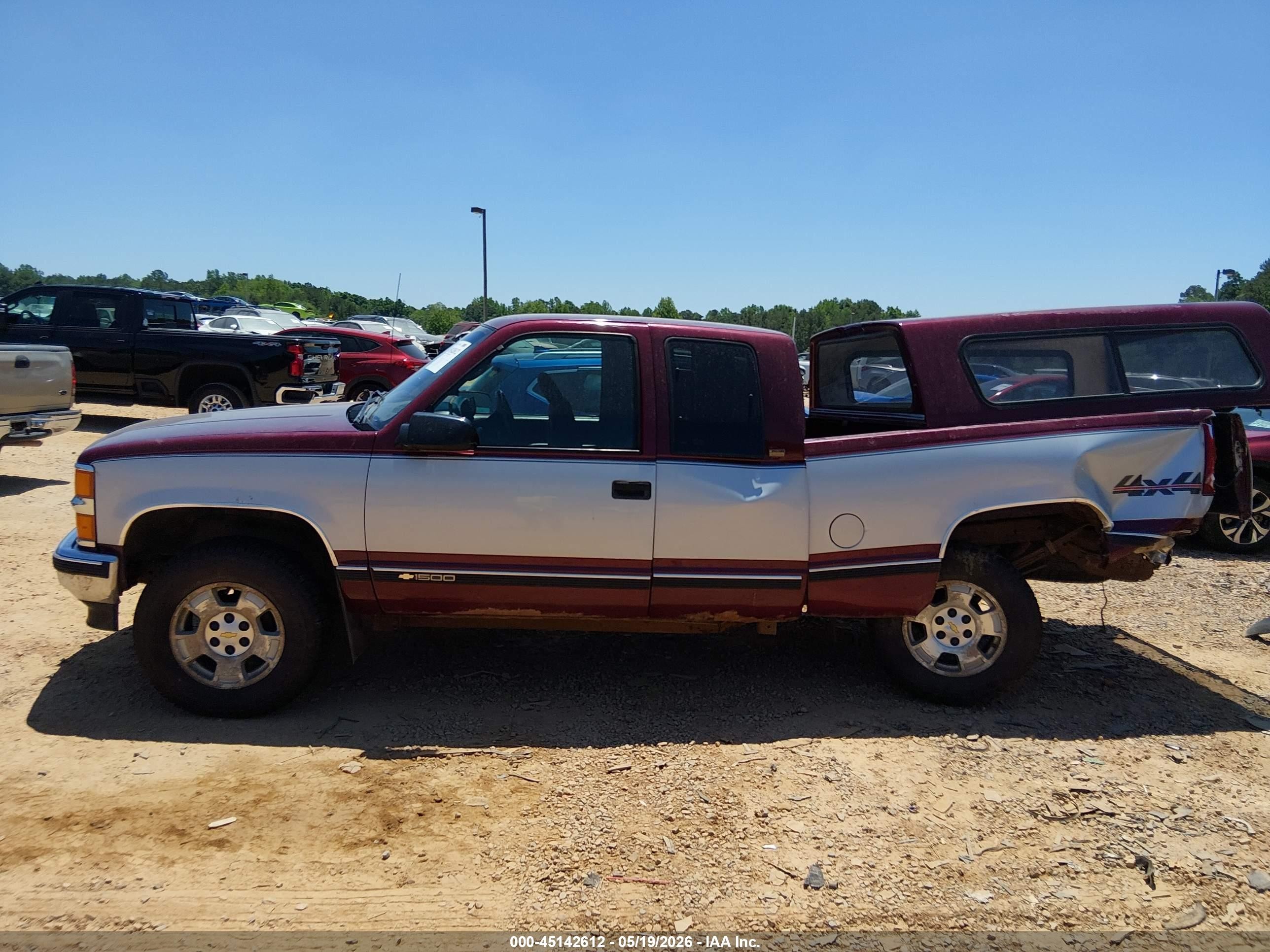 1996 Chevrolet Gmt-400 K1500 Burgundy vin: 1GCEK19M5TE187660