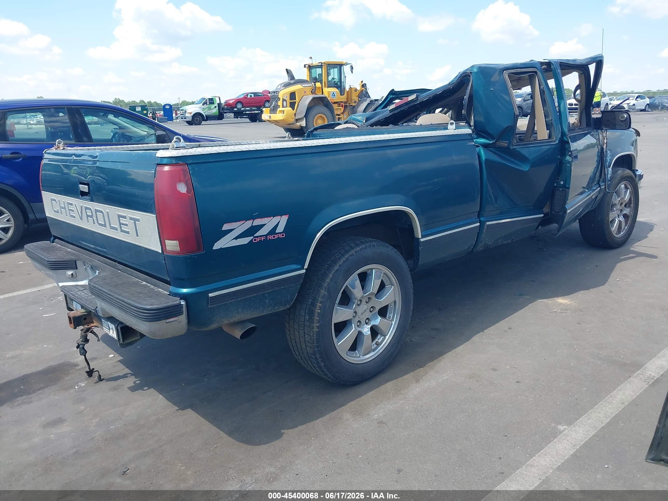 1996 Chevrolet Gmt-400 K1500 Green vin: 1GCEK19M9TE166519