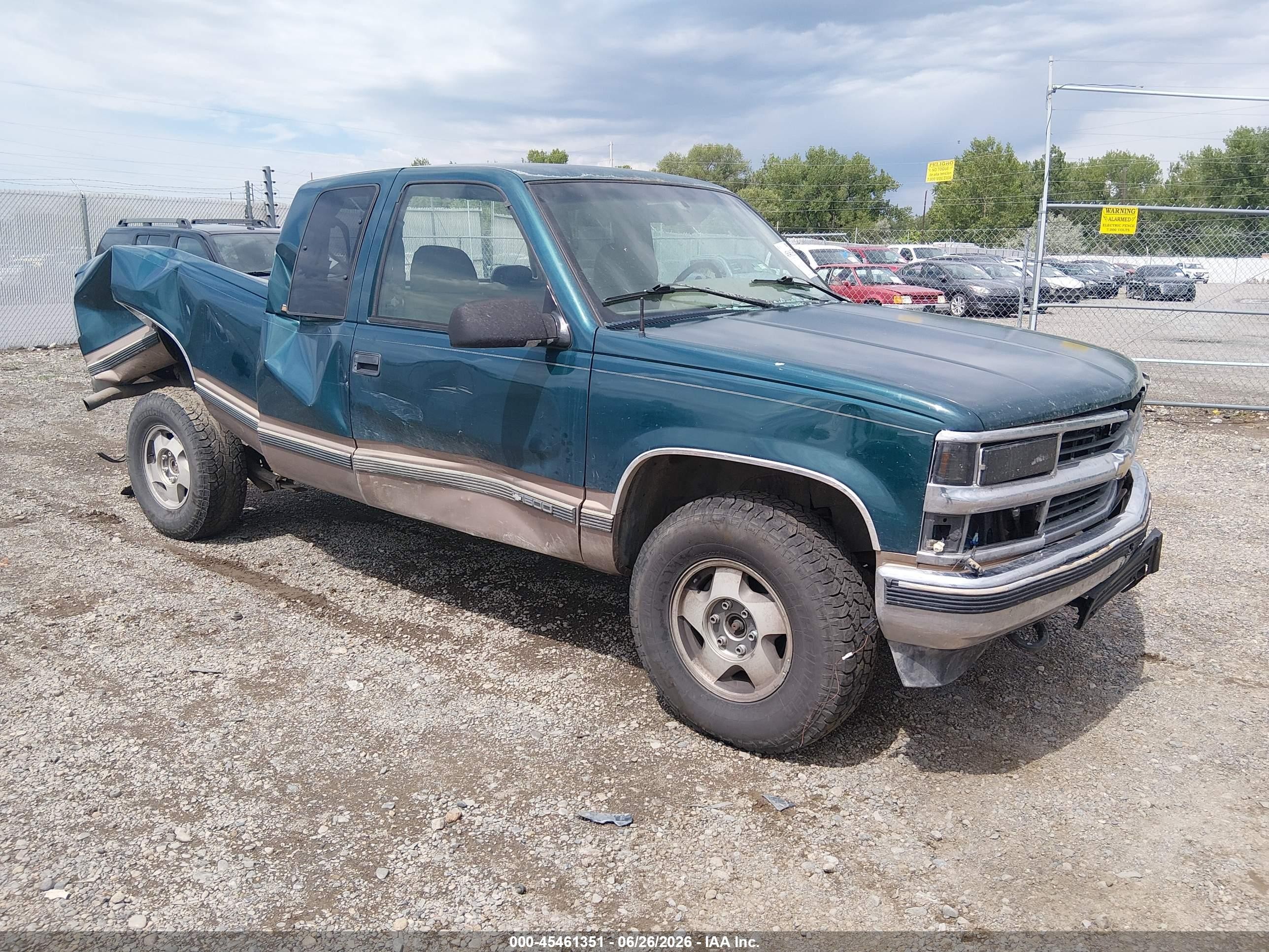 1996 Chevrolet Gmt-400 K1500 Green vin: 1GCEK19R0TE205980