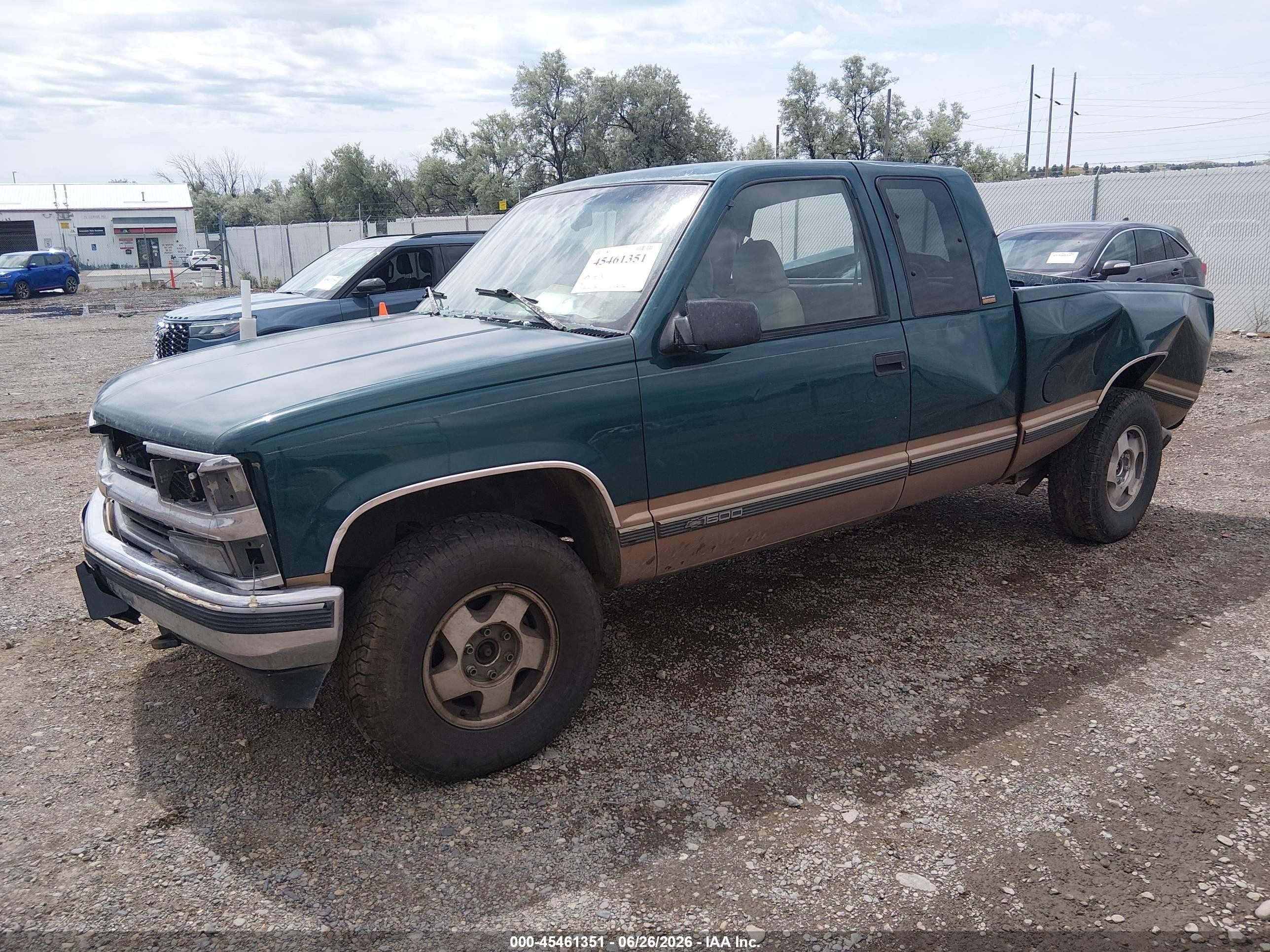 1996 Chevrolet Gmt-400 K1500 Green vin: 1GCEK19R0TE205980