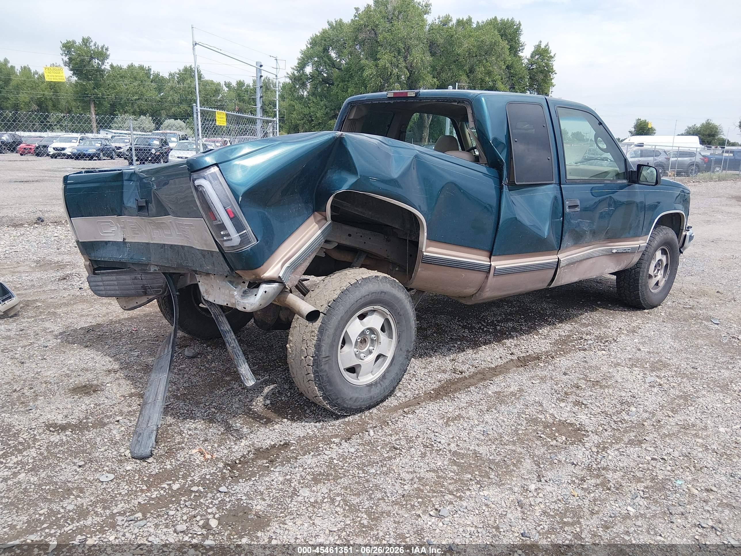 1996 Chevrolet Gmt-400 K1500 Green vin: 1GCEK19R0TE205980