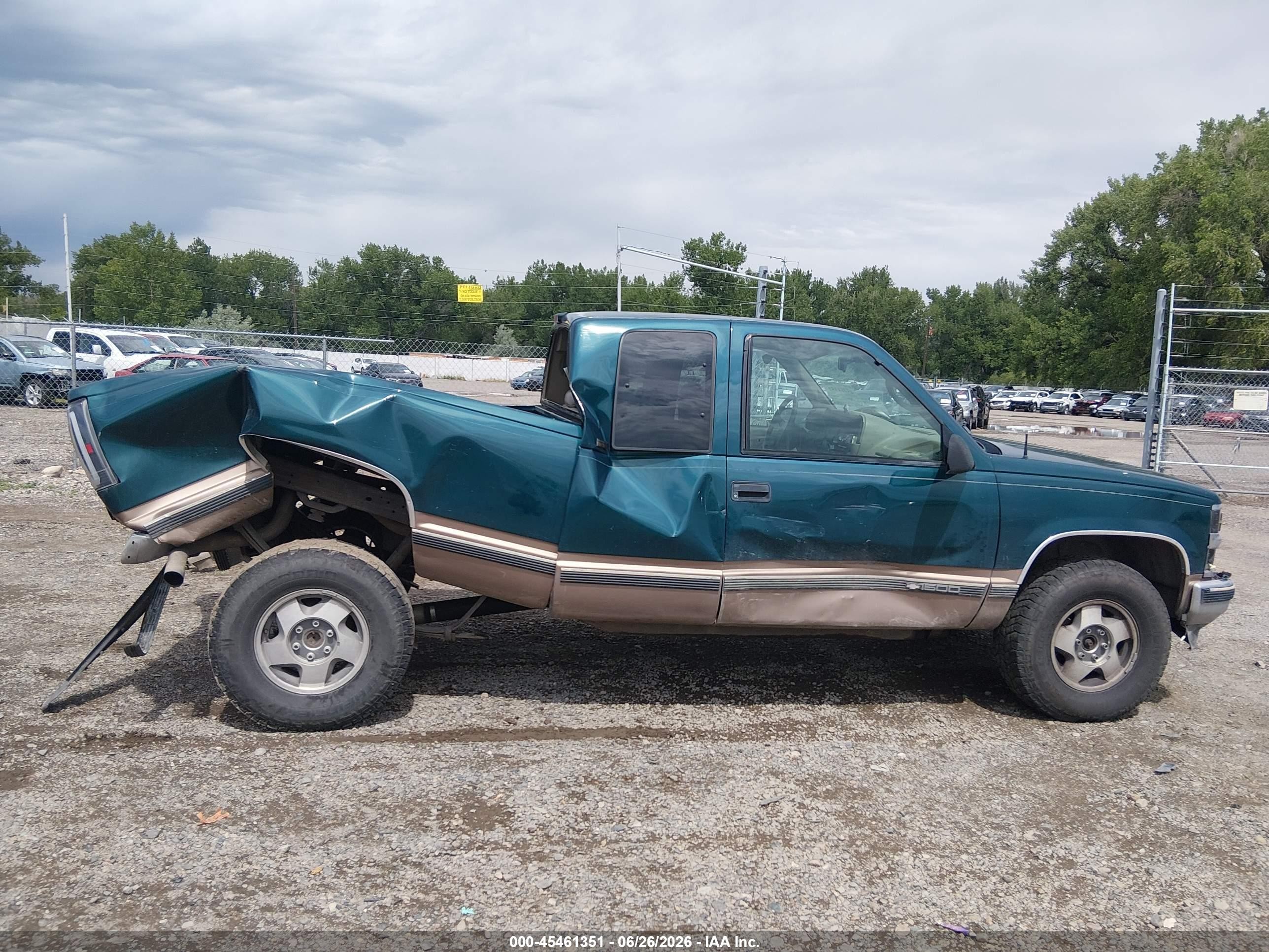 1996 Chevrolet Gmt-400 K1500 Green vin: 1GCEK19R0TE205980