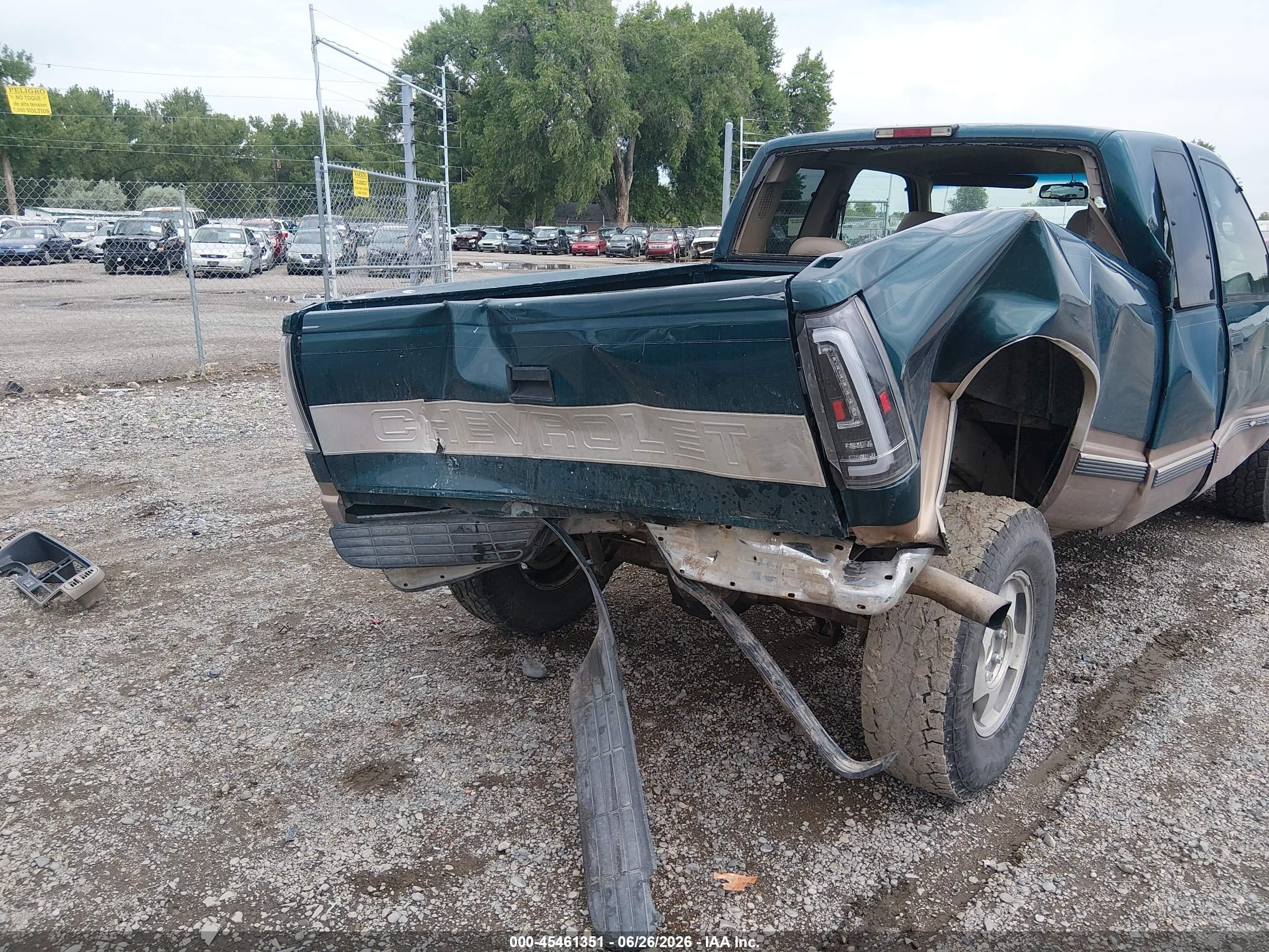 1996 Chevrolet Gmt-400 K1500 Green vin: 1GCEK19R0TE205980