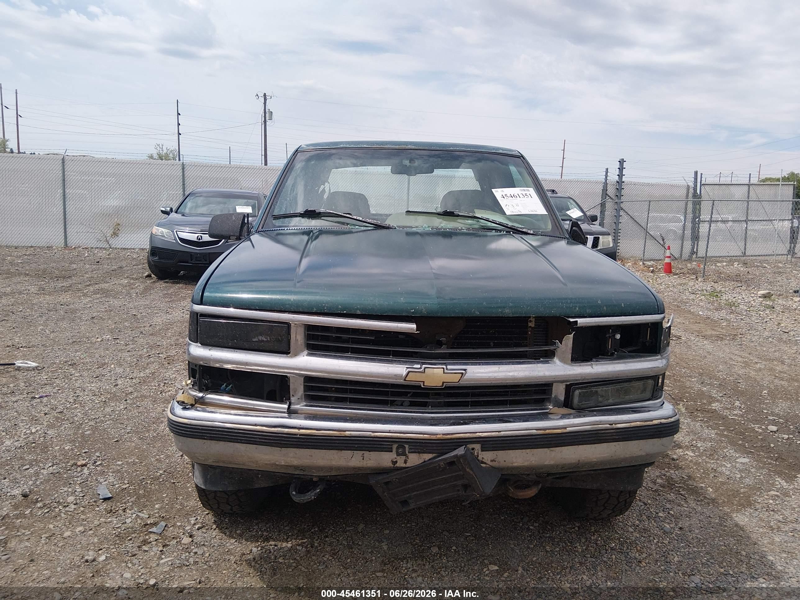1996 Chevrolet Gmt-400 K1500 Green vin: 1GCEK19R0TE205980