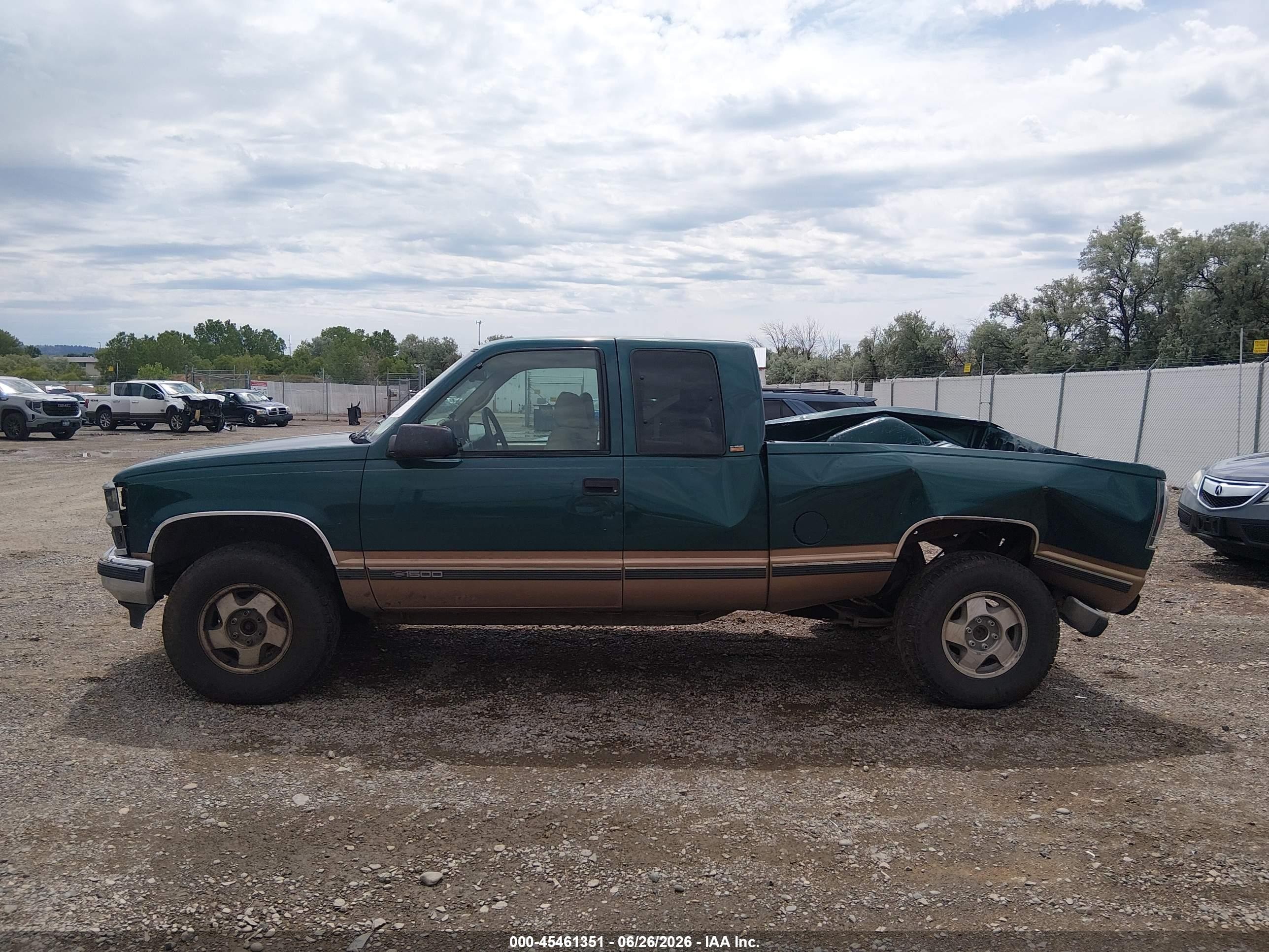 1996 Chevrolet Gmt-400 K1500 Green vin: 1GCEK19R0TE205980