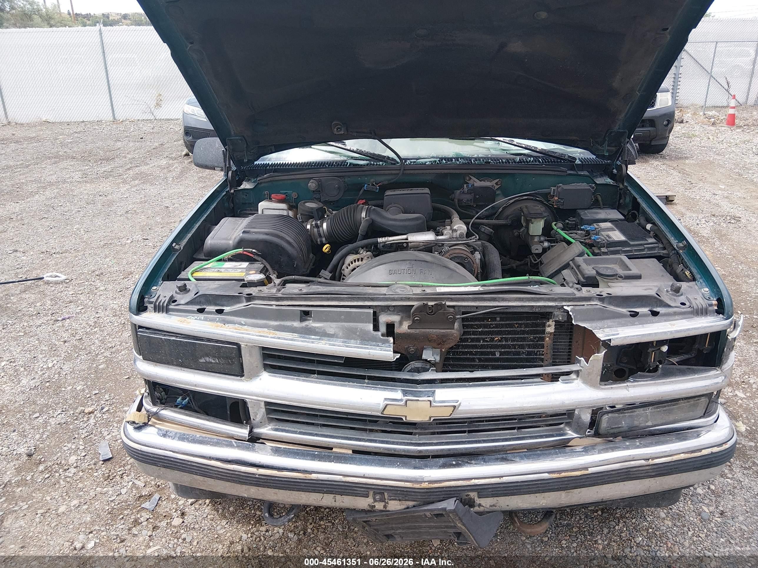 1996 Chevrolet Gmt-400 K1500 Green vin: 1GCEK19R0TE205980