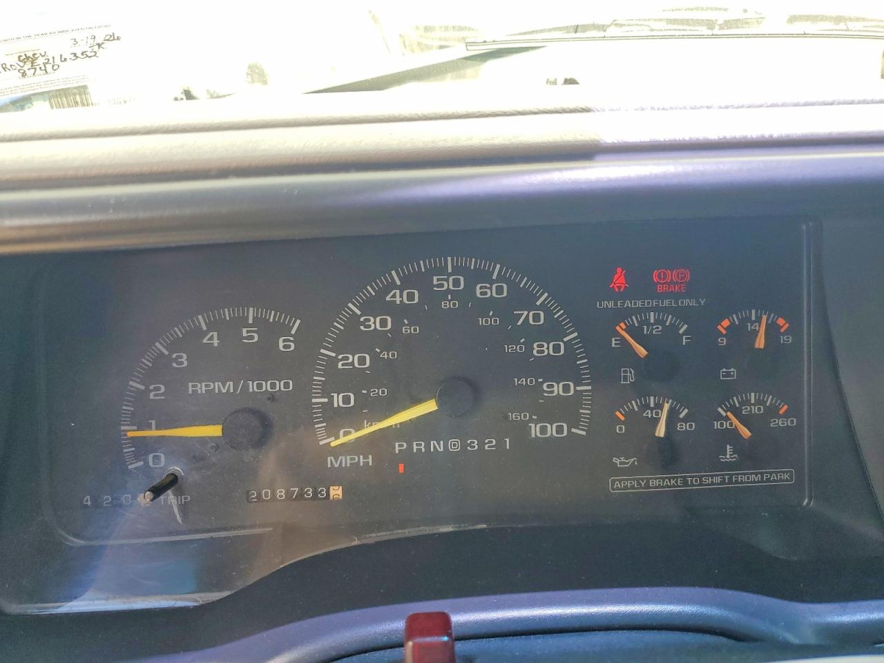 1997 Chevrolet Gmt-400 K1500 Blue vin: 1GCEK19R0VE216352
