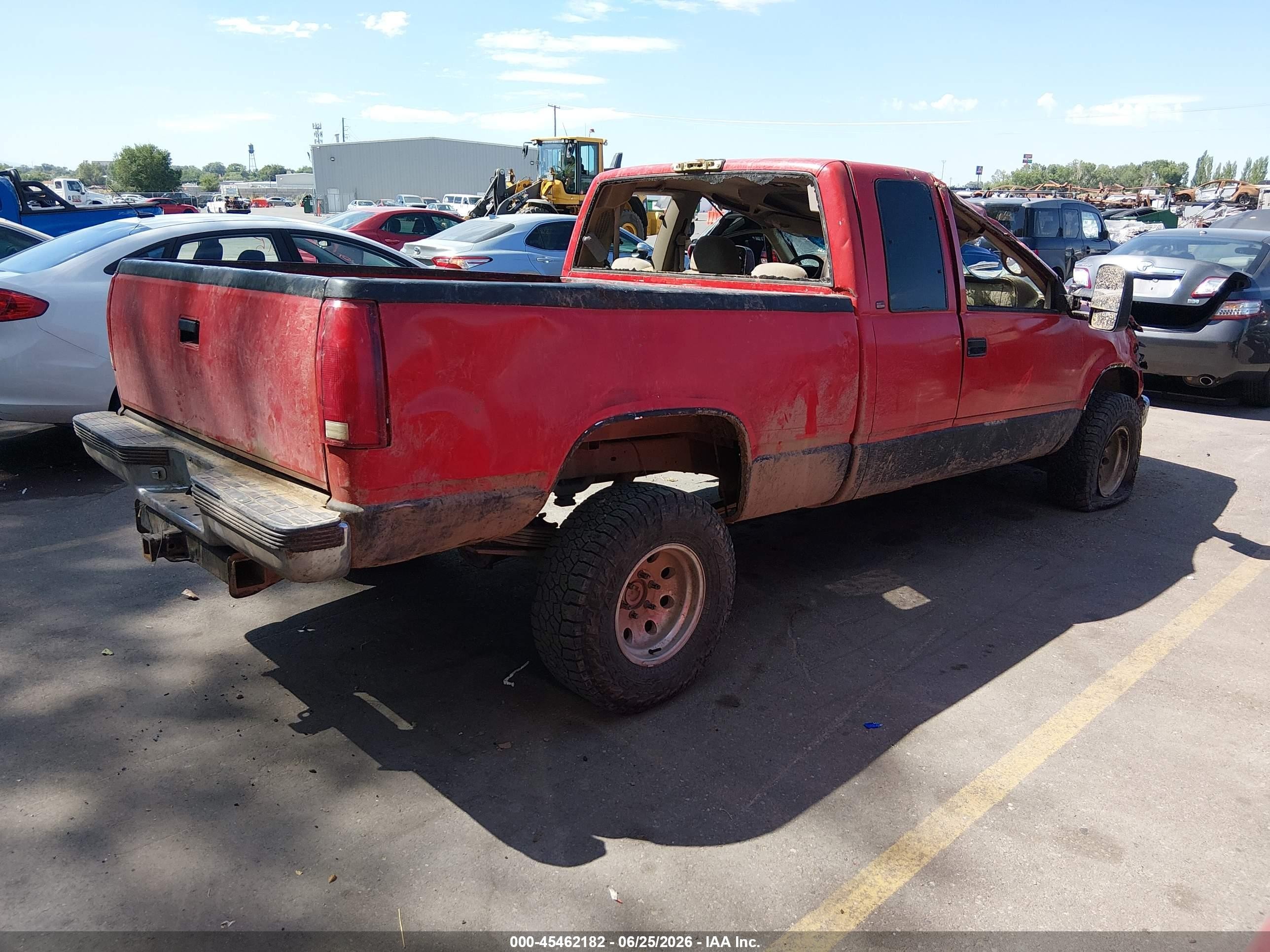 1998 Chevrolet C/k 1500 Fleetside Red vin: 1GCEK19R1WR120269