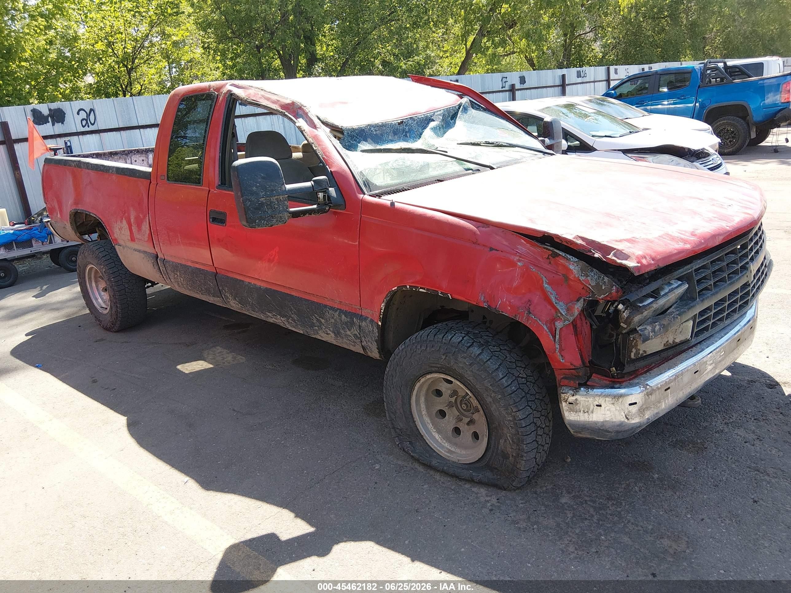 1998 Chevrolet C/k 1500 Fleetside Red vin: 1GCEK19R1WR120269