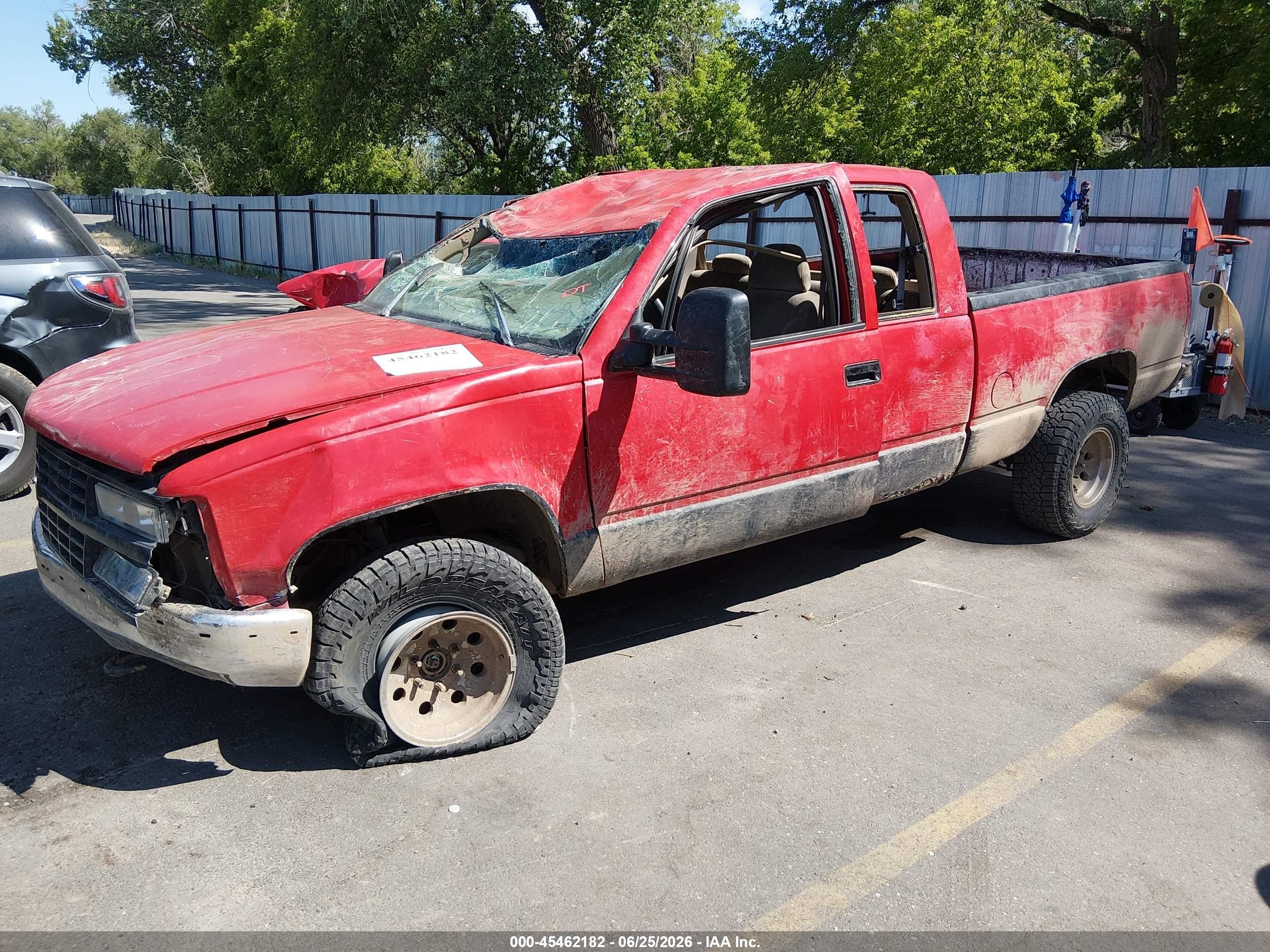 1998 Chevrolet C/k 1500 Fleetside Red vin: 1GCEK19R1WR120269