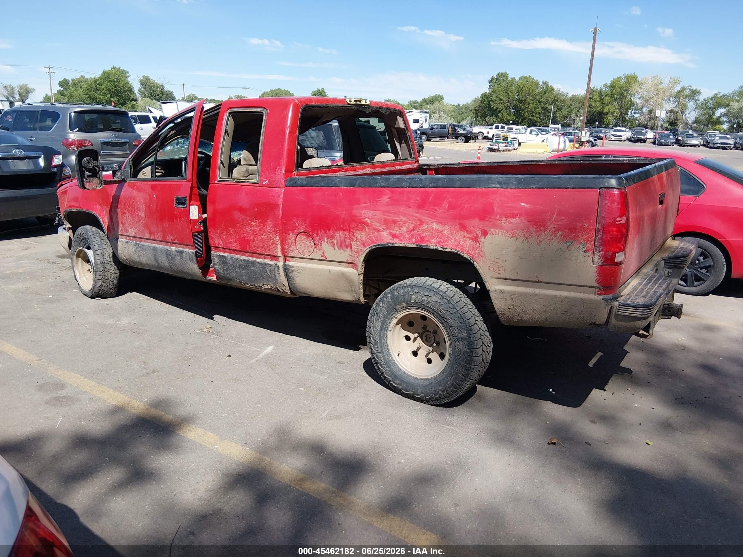 1998 Chevrolet C/k 1500 Fleetside Red vin: 1GCEK19R1WR120269