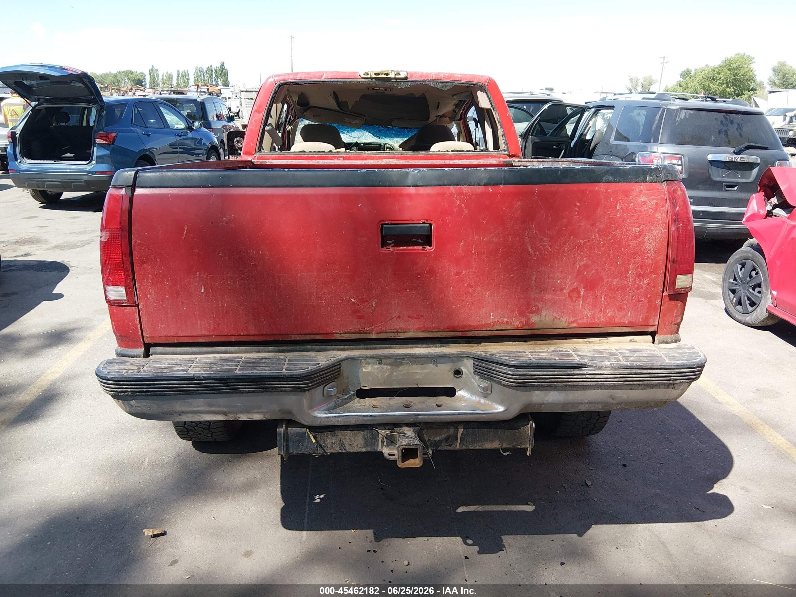 1998 Chevrolet C/k 1500 Fleetside Red vin: 1GCEK19R1WR120269