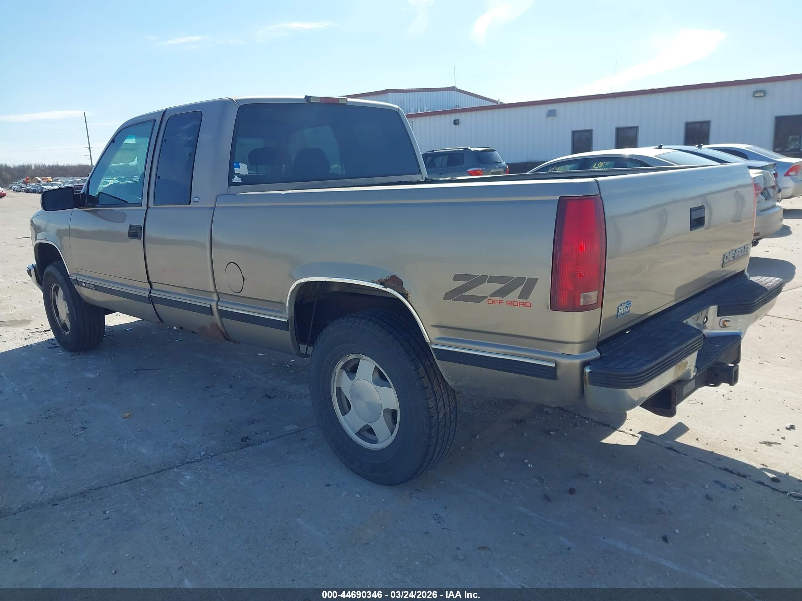 1998 Chevrolet K1500 Fleetside Серый vin: 1GCEK19R1WR123558