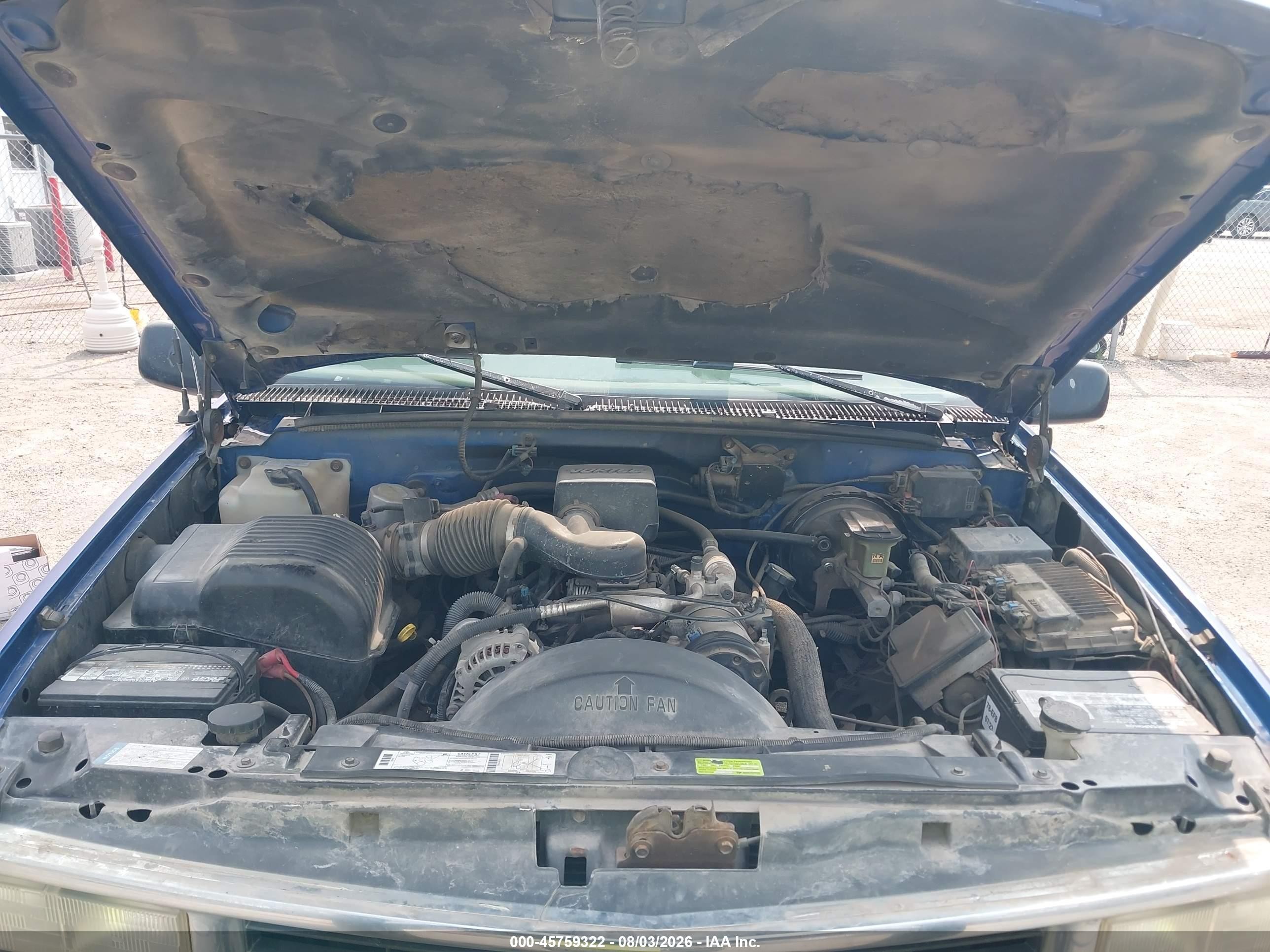 1997 Chevrolet C/k 1500 Fleetside Blue vin: 1GCEK19R2VE145364