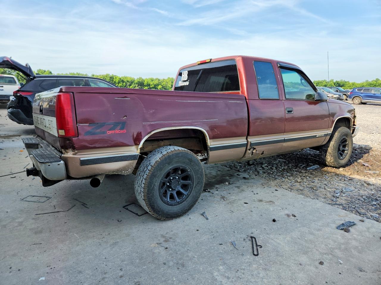 1997 Chevrolet Gmt-400 K1500 Burgundy vin: 1GCEK19R2VE204008
