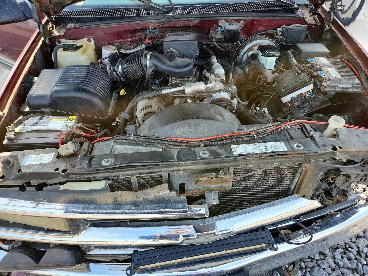 1997 Chevrolet Gmt-400 K1500 Burgundy vin: 1GCEK19R2VE204008